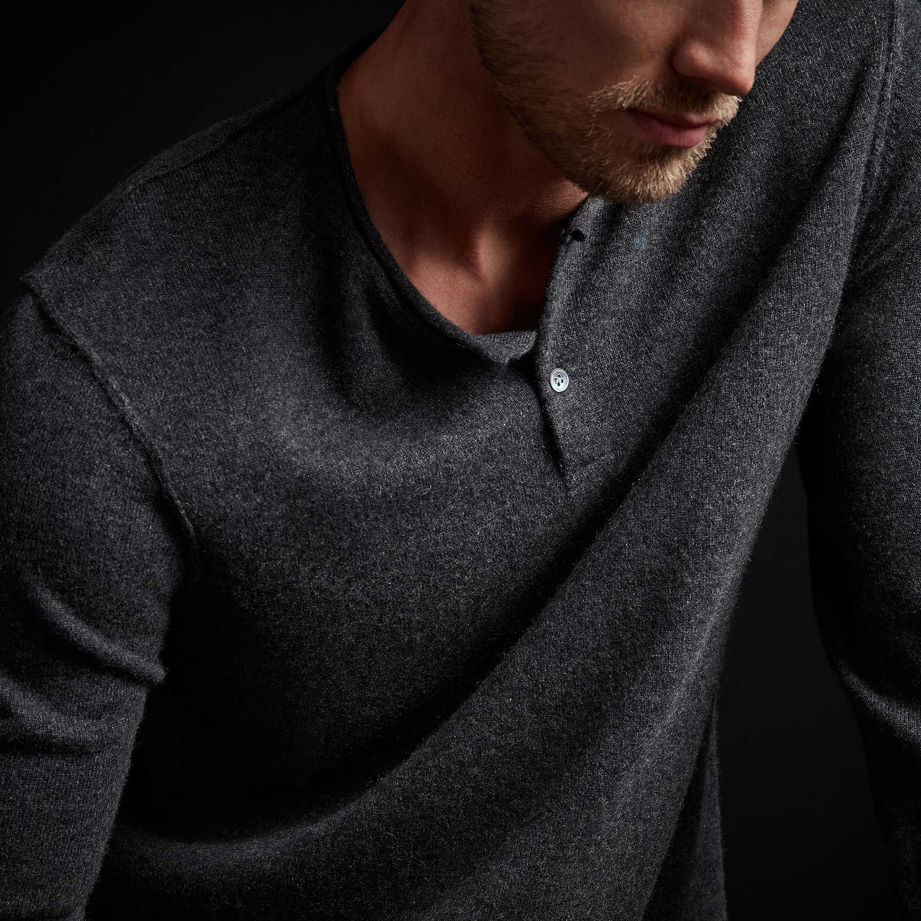 Recycled Cashmere Henley - Anthracite sold by James Perse product image thumbnail 3