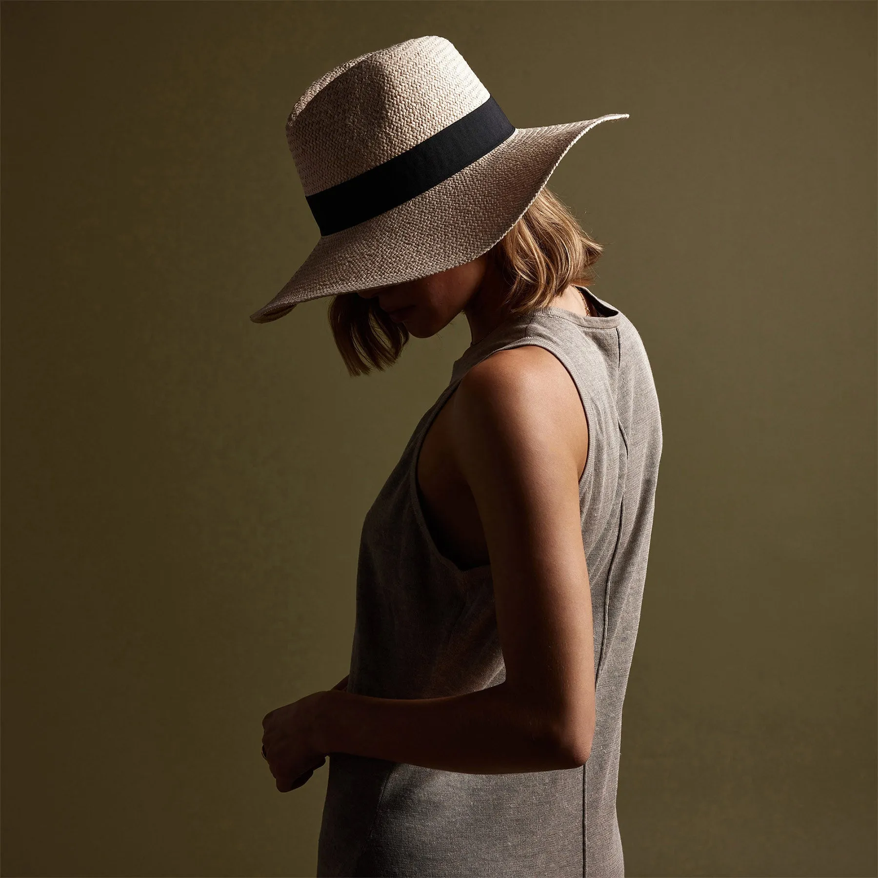 Dunes Linen Tank Dress - Natural/Black sold by James Perse product image thumbnail 2