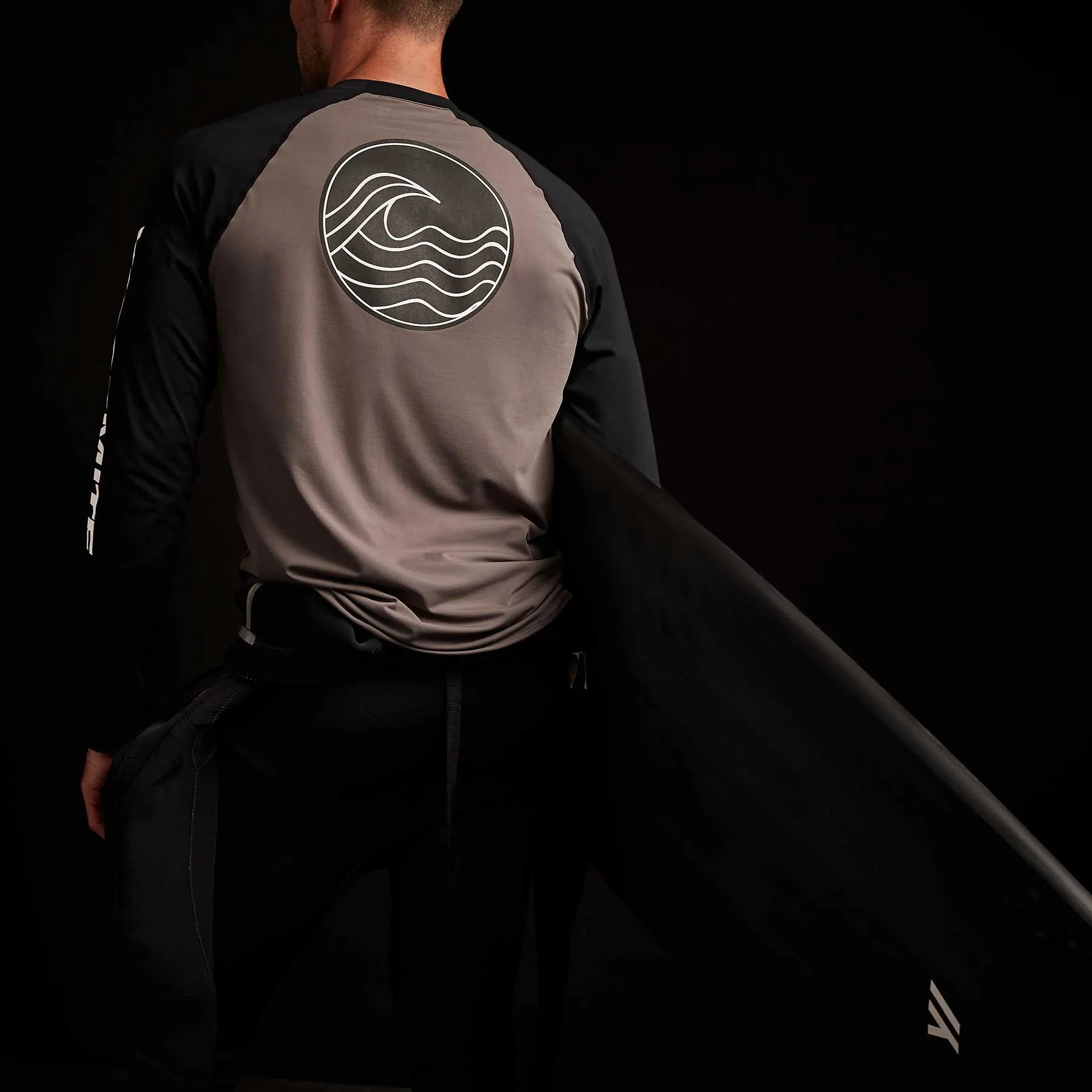 High Performance Knit Raglan - Raccoon Grey/Black sold by James Perse product image thumbnail 5