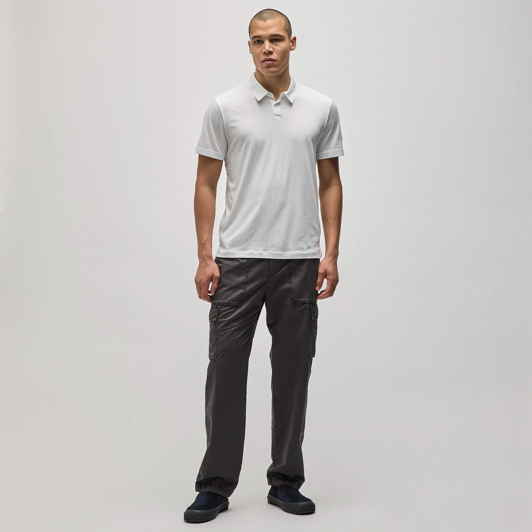 Brushed Lotus Polo - White sold by James Perse product image thumbnail 3