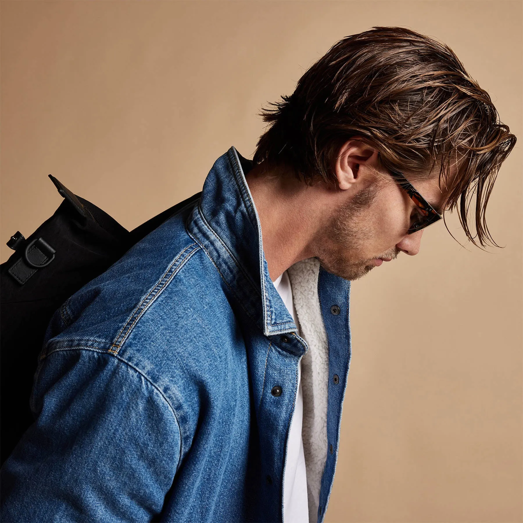 Denim Sherpa Jacket - Indigo sold by James Perse product image thumbnail 4