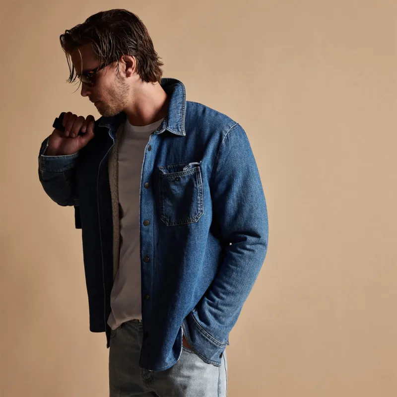 Denim Sherpa Jacket - Indigo sold by James Perse