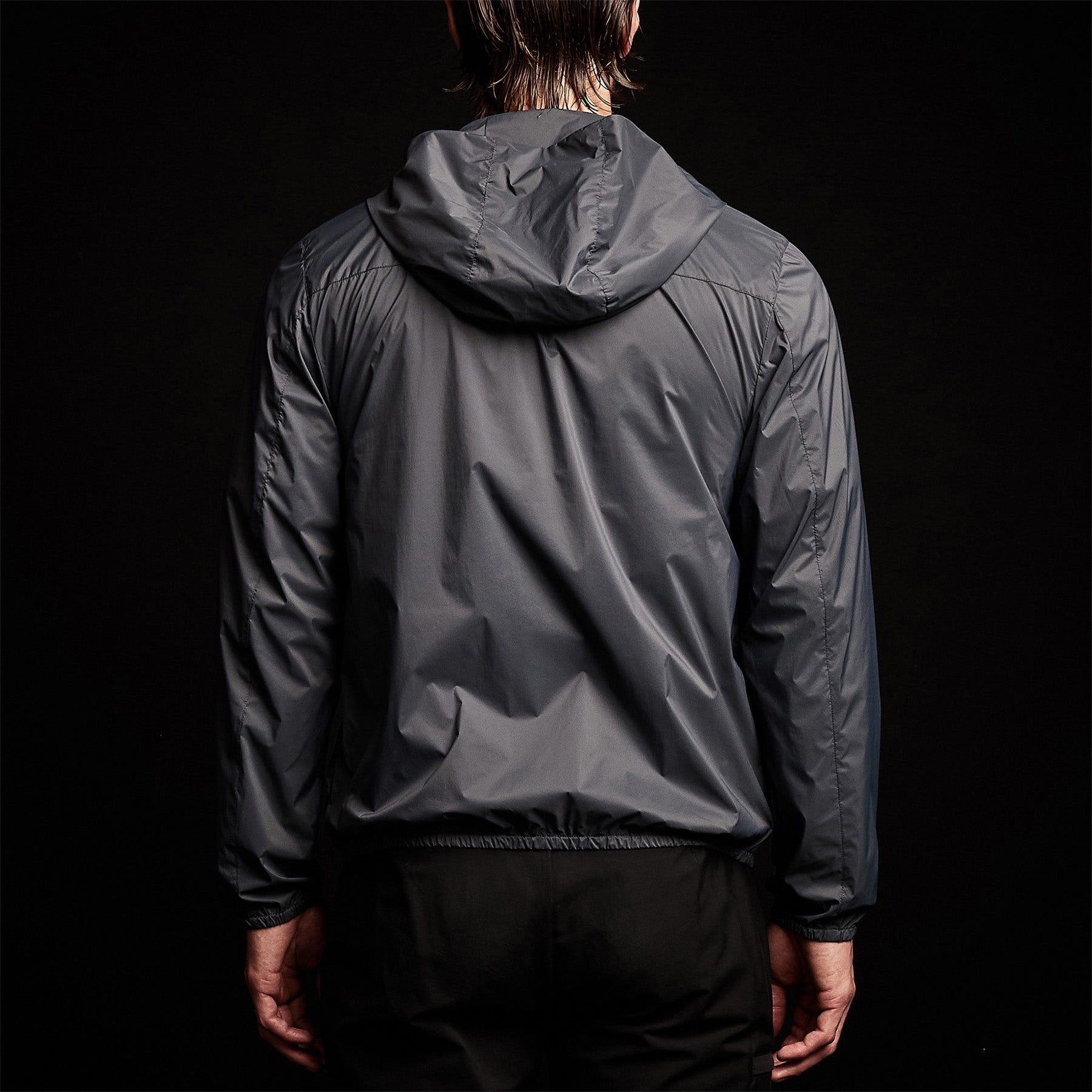 Lightweight Hooded Windbreaker - Carbon sold by James Perse product image thumbnail 4