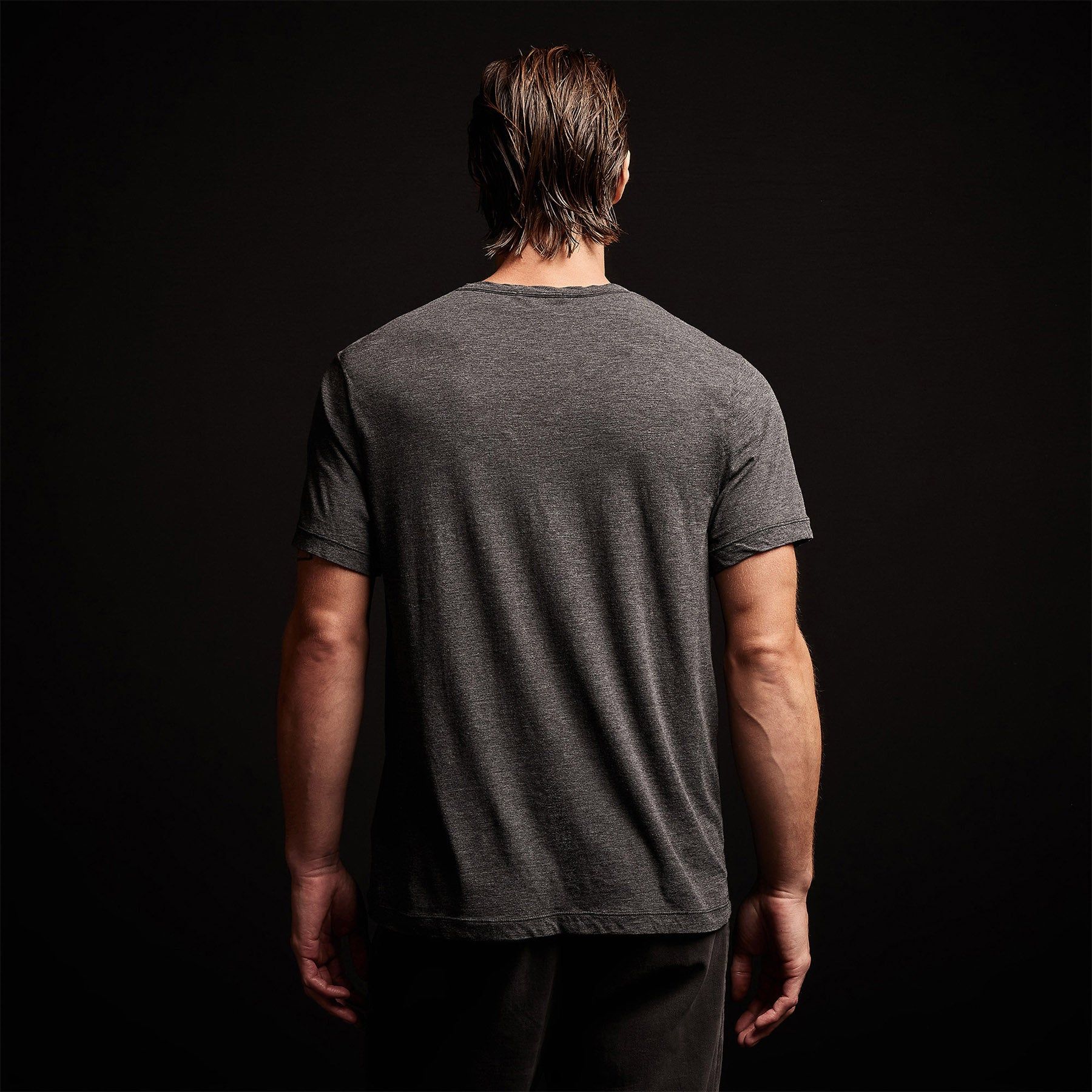 Melange Tech Jersey Tee - Black sold by James Perse product image thumbnail 2