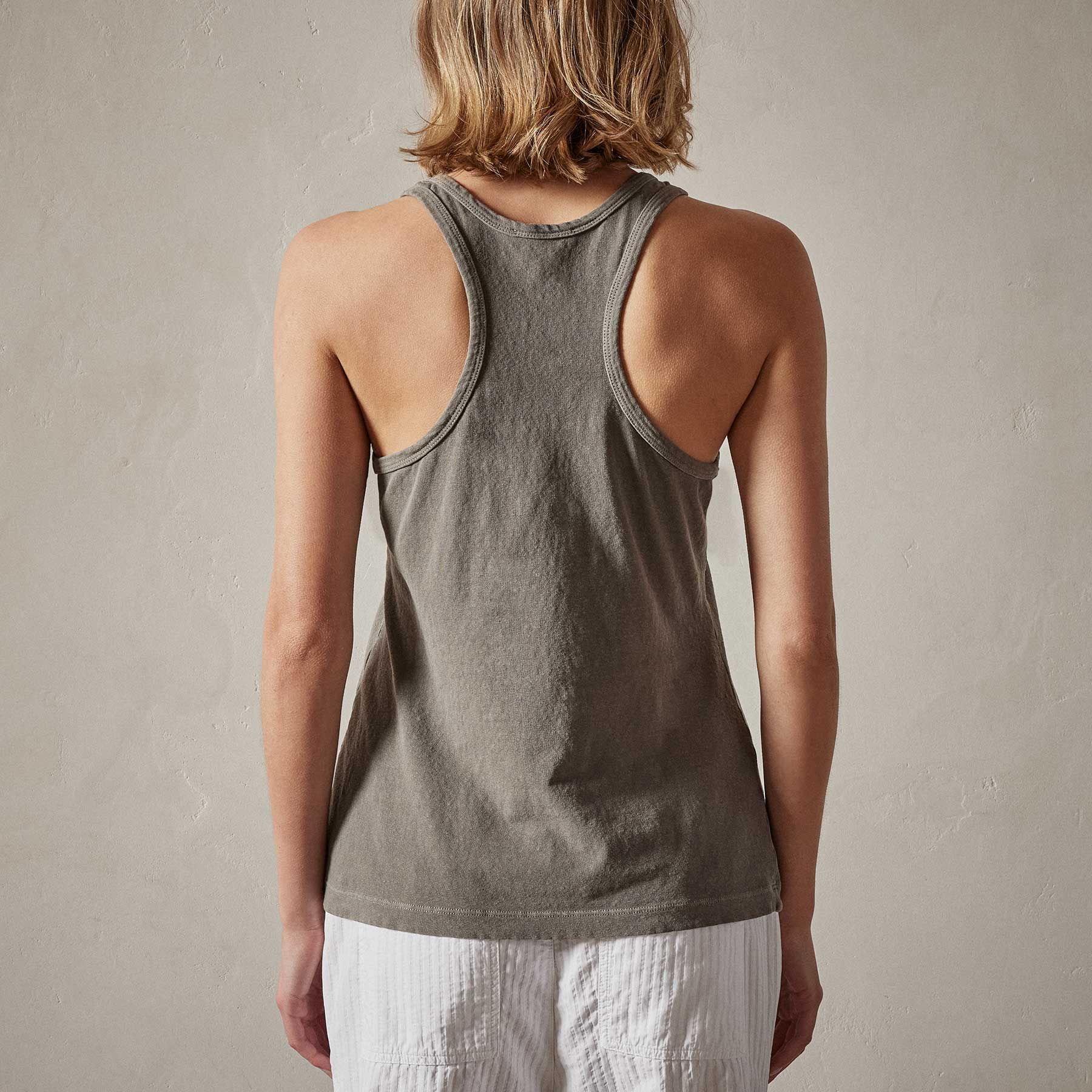 Cut Away Racer Back Tank - River Rock Pigment sold by James Perse product image thumbnail 4