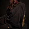 Graphic Pullover Hoodie - Black/Cadmium sold by James Perse