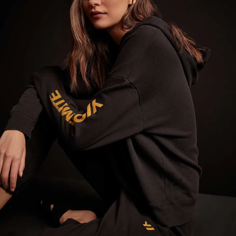 Graphic Pullover Hoodie - Black/Cadmium sold by James Perse