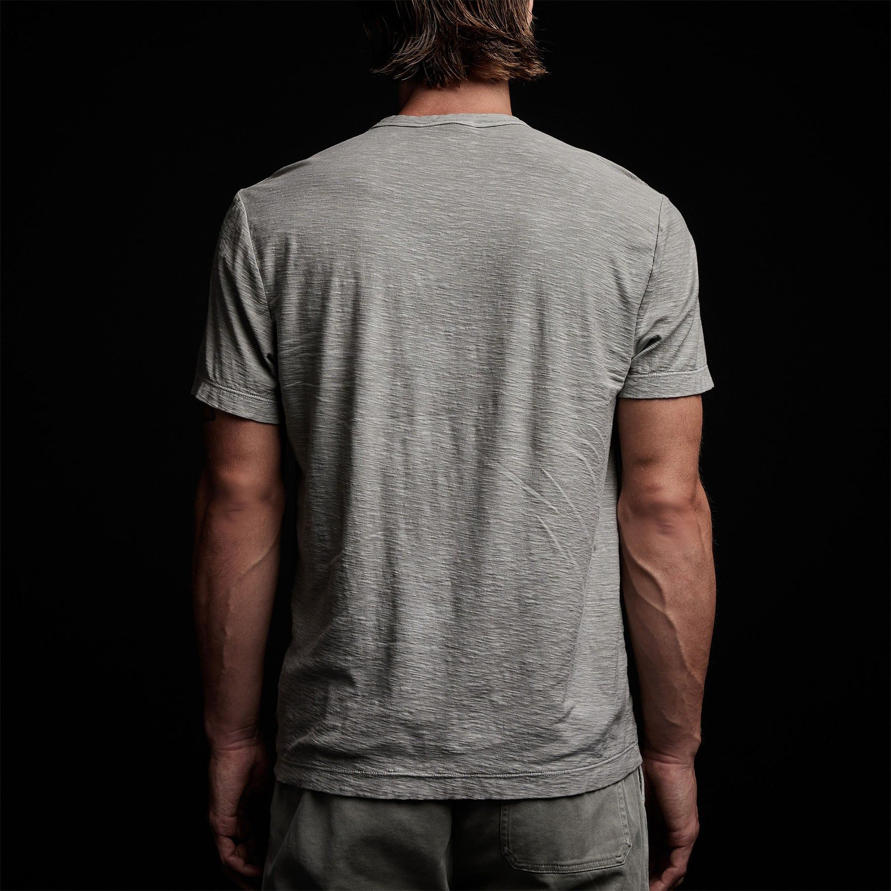 Reverse Slub Jersey Short Sleeve Crew - Concrete Pigment sold by James Perse product image thumbnail 6