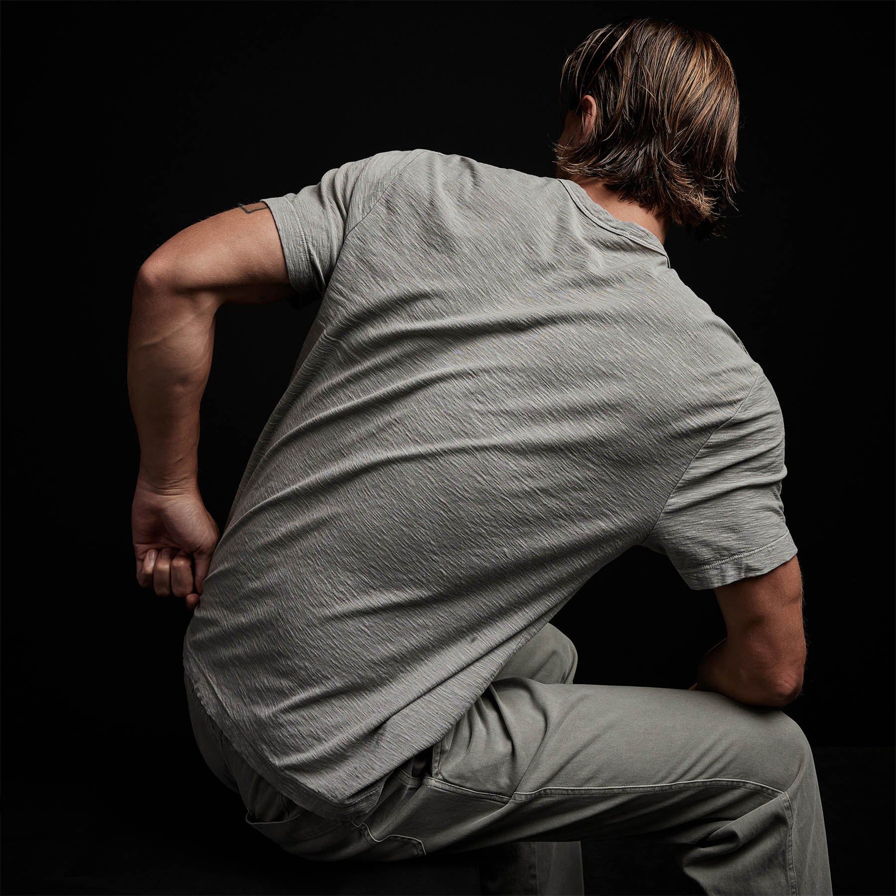 Reverse Slub Jersey Short Sleeve Crew - Concrete Pigment sold by James Perse product image thumbnail 4