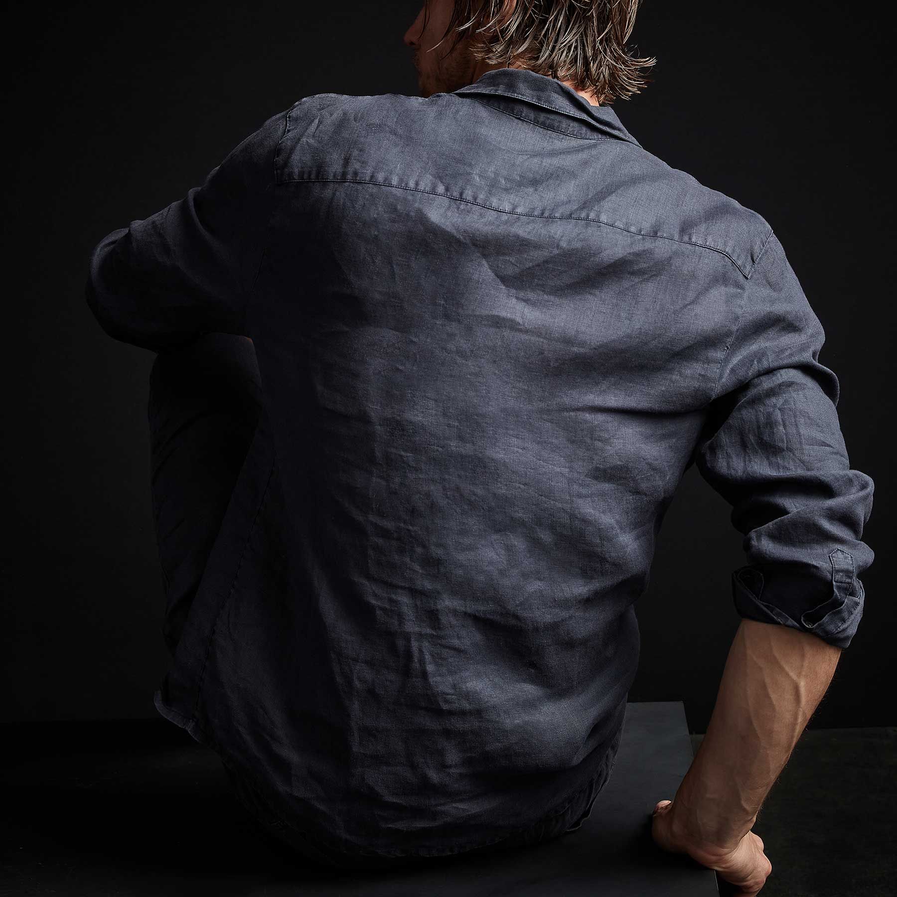 Classic Linen Shirt - Titan Pigment sold by James Perse product image thumbnail 4