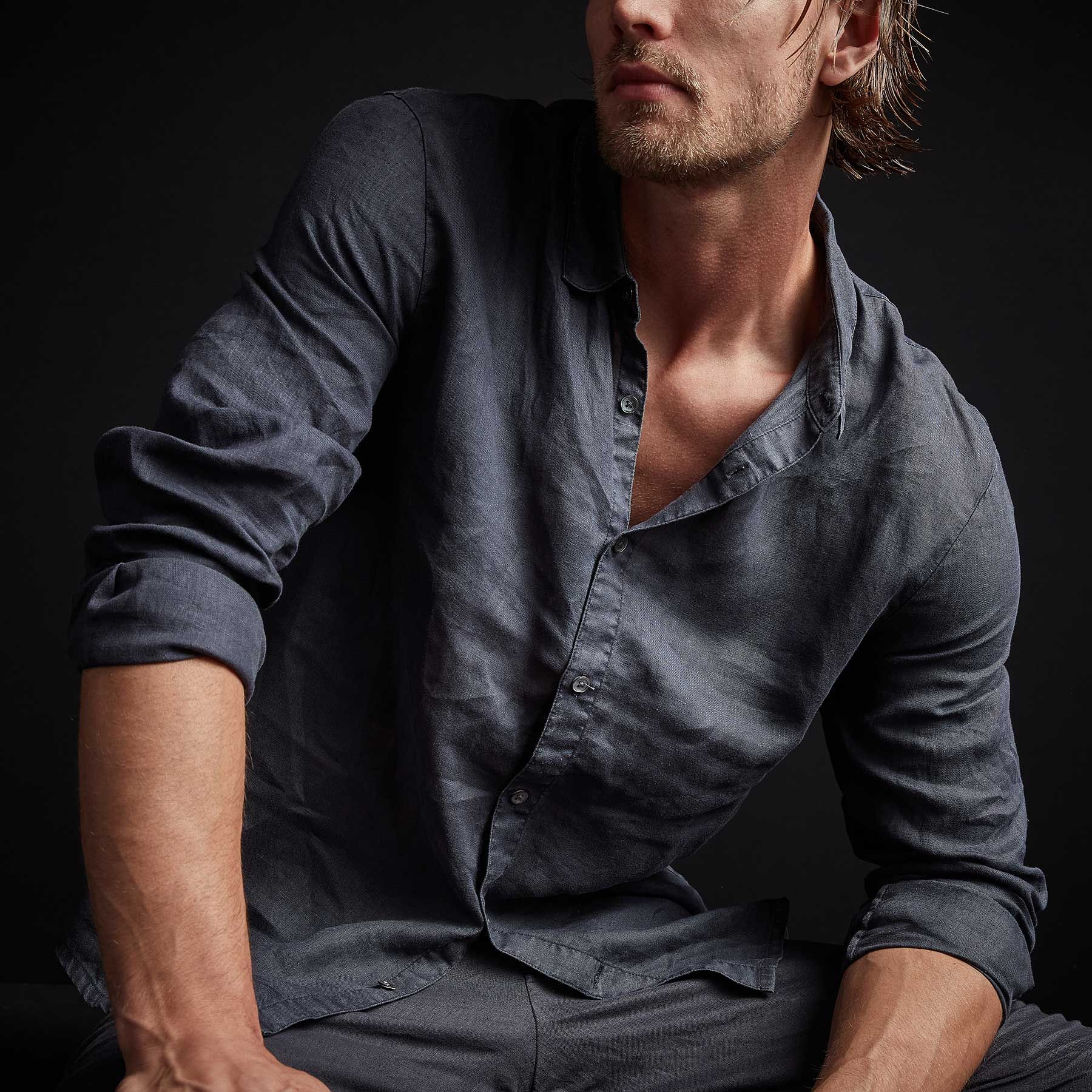 Classic Linen Shirt - Titan Pigment sold by James Perse product image thumbnail 2