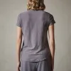 Sheer Slub Crew Neck Tee - Flannel sold by James Perse