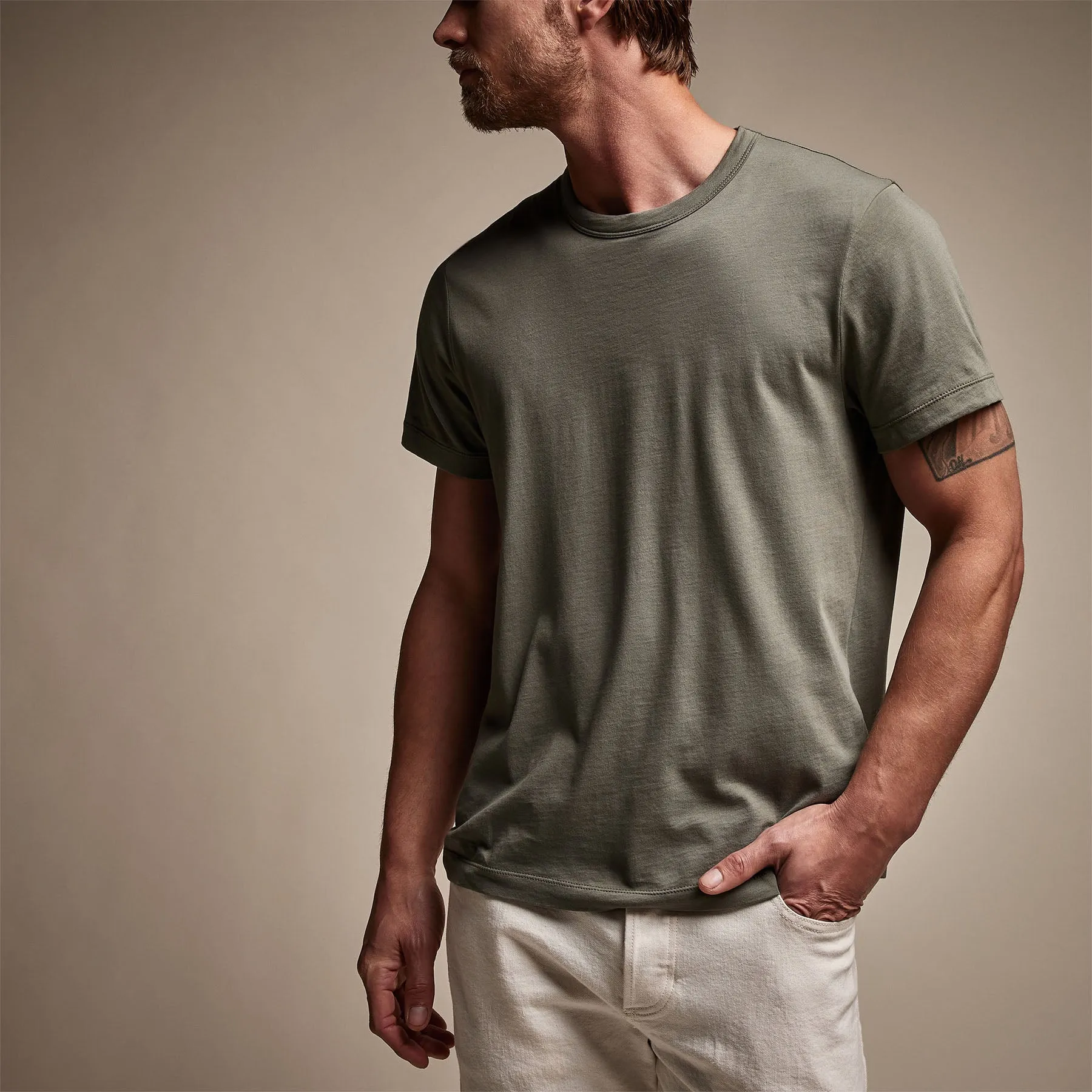 Brushed Lotus Crew - Palm sold by James Perse product image thumbnail 2