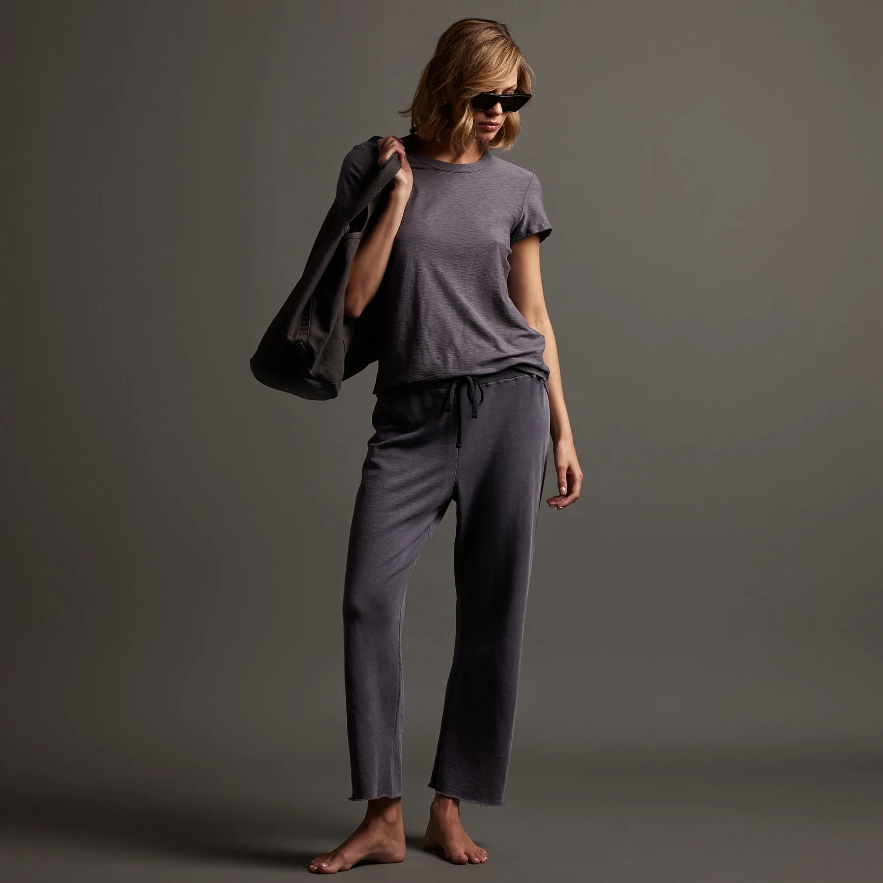 Sheer Slub Crew Neck Tee - Flannel sold by James Perse product image thumbnail 2