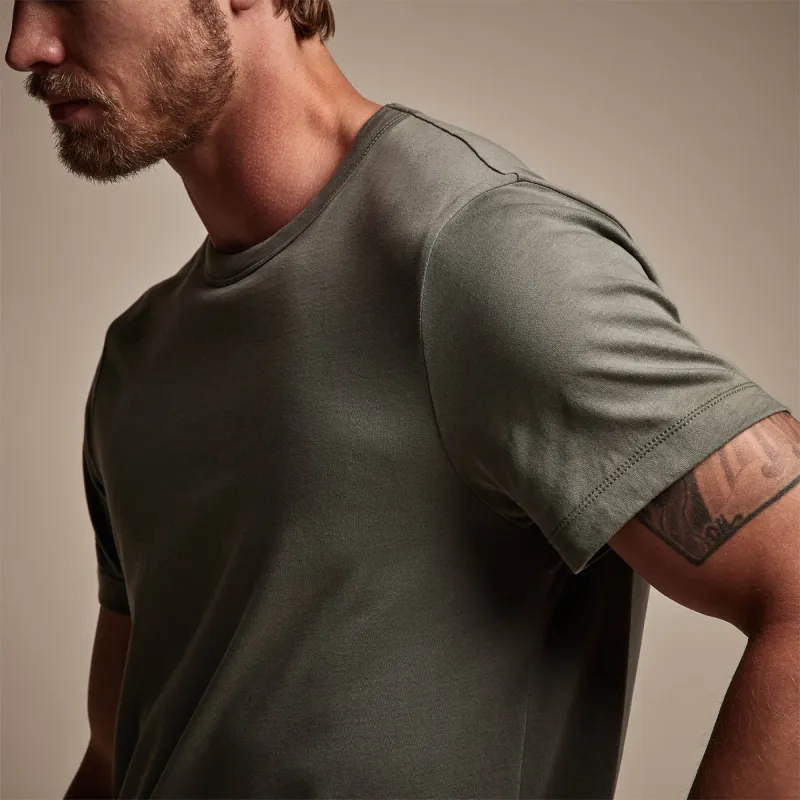 Brushed Lotus Crew - Palm sold by James Perse