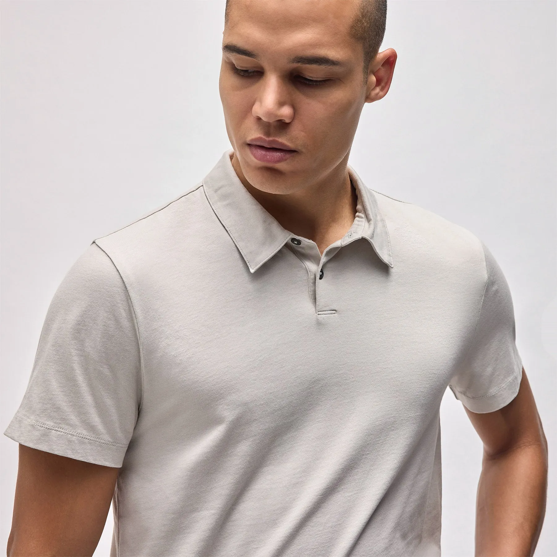 Brushed Lotus Polo - Salt sold by James Perse product image thumbnail 2