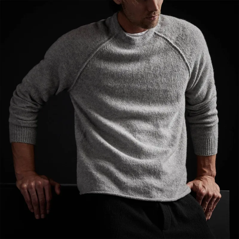 Mid Gauge Cashmere Sweatshirt - Heather Grey sold by James Perse