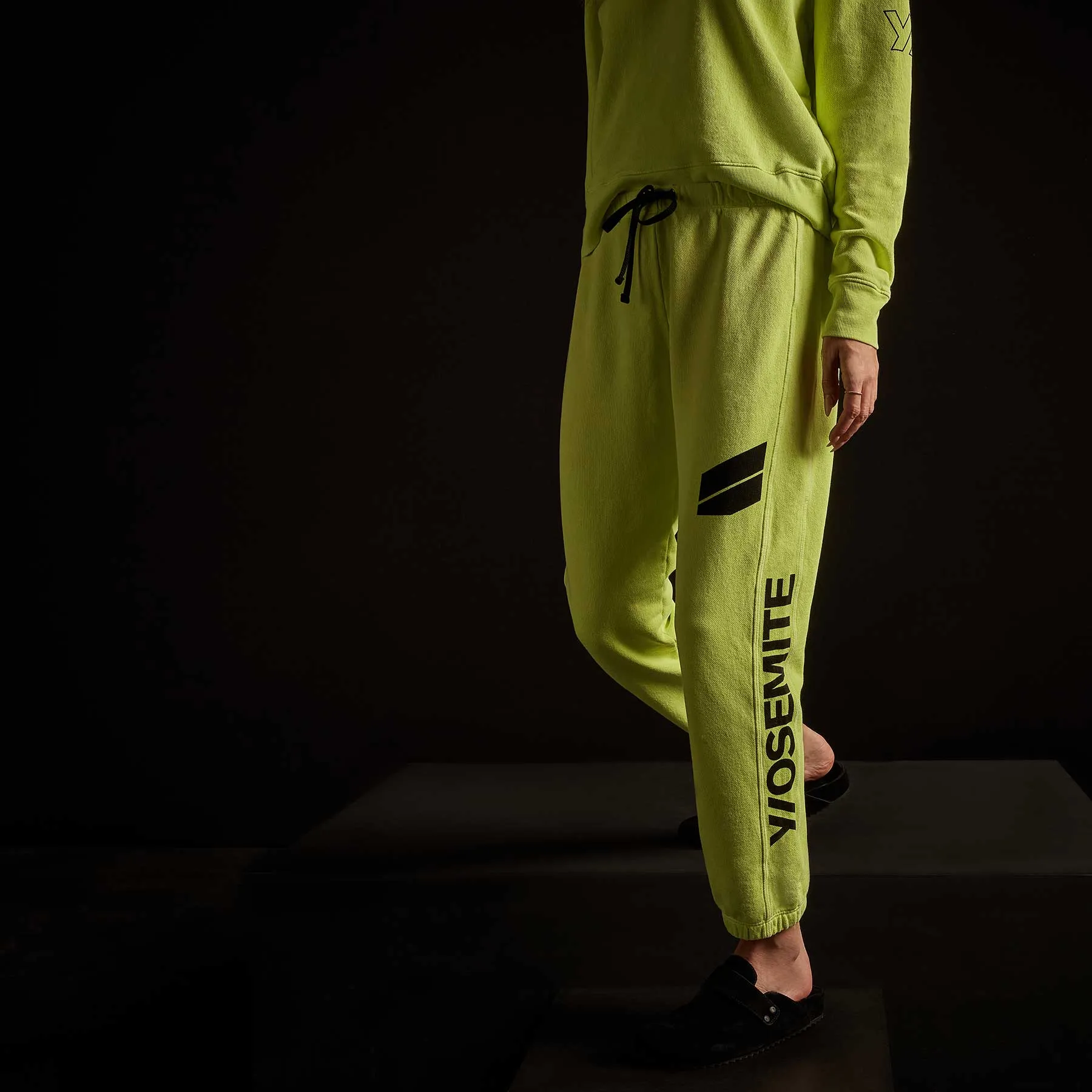 French Terry Sweatpant - Bright Neon/Black sold by James Perse product image thumbnail 3