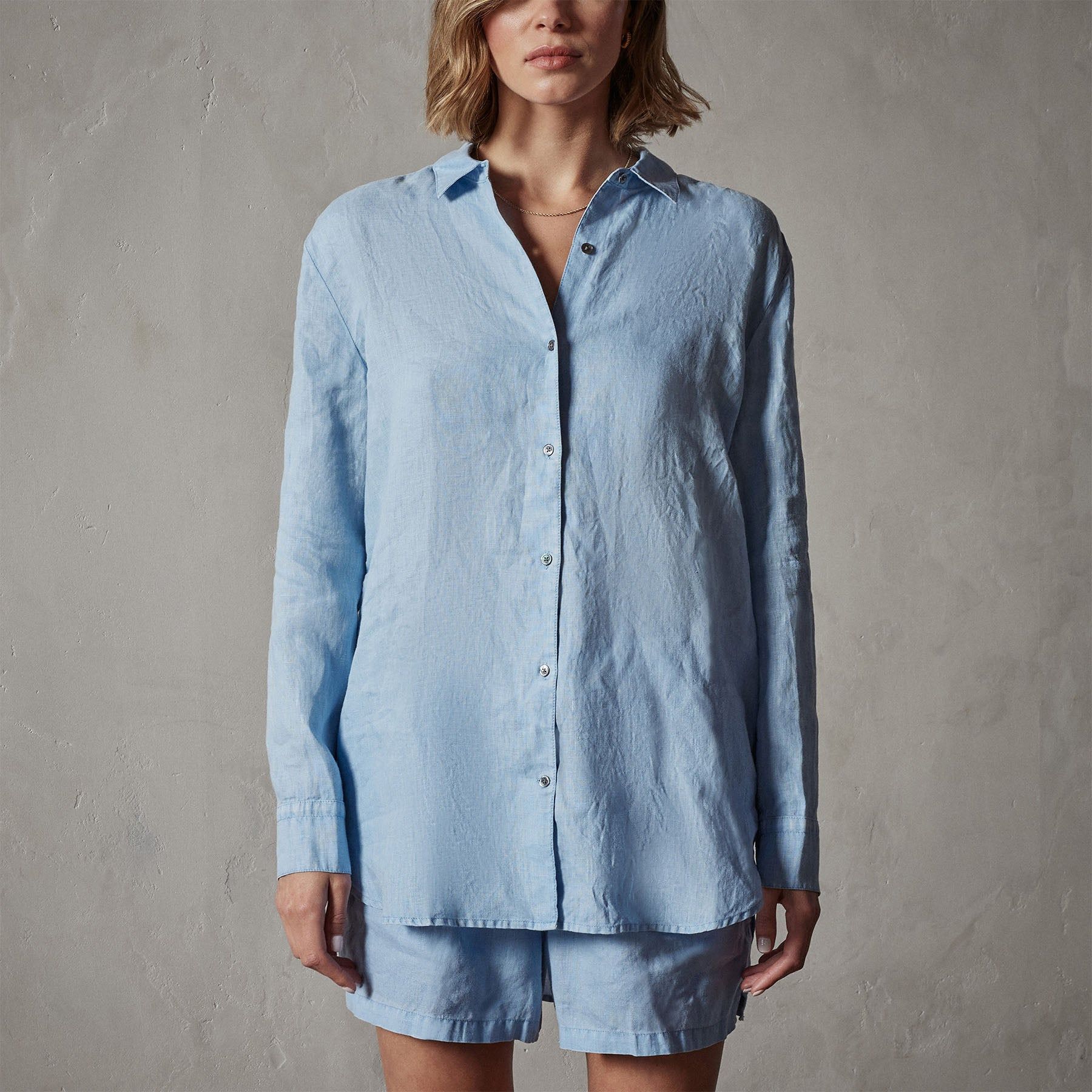 Lightweight Linen Shirt - Delta Pigment sold by James Perse product image thumbnail 4