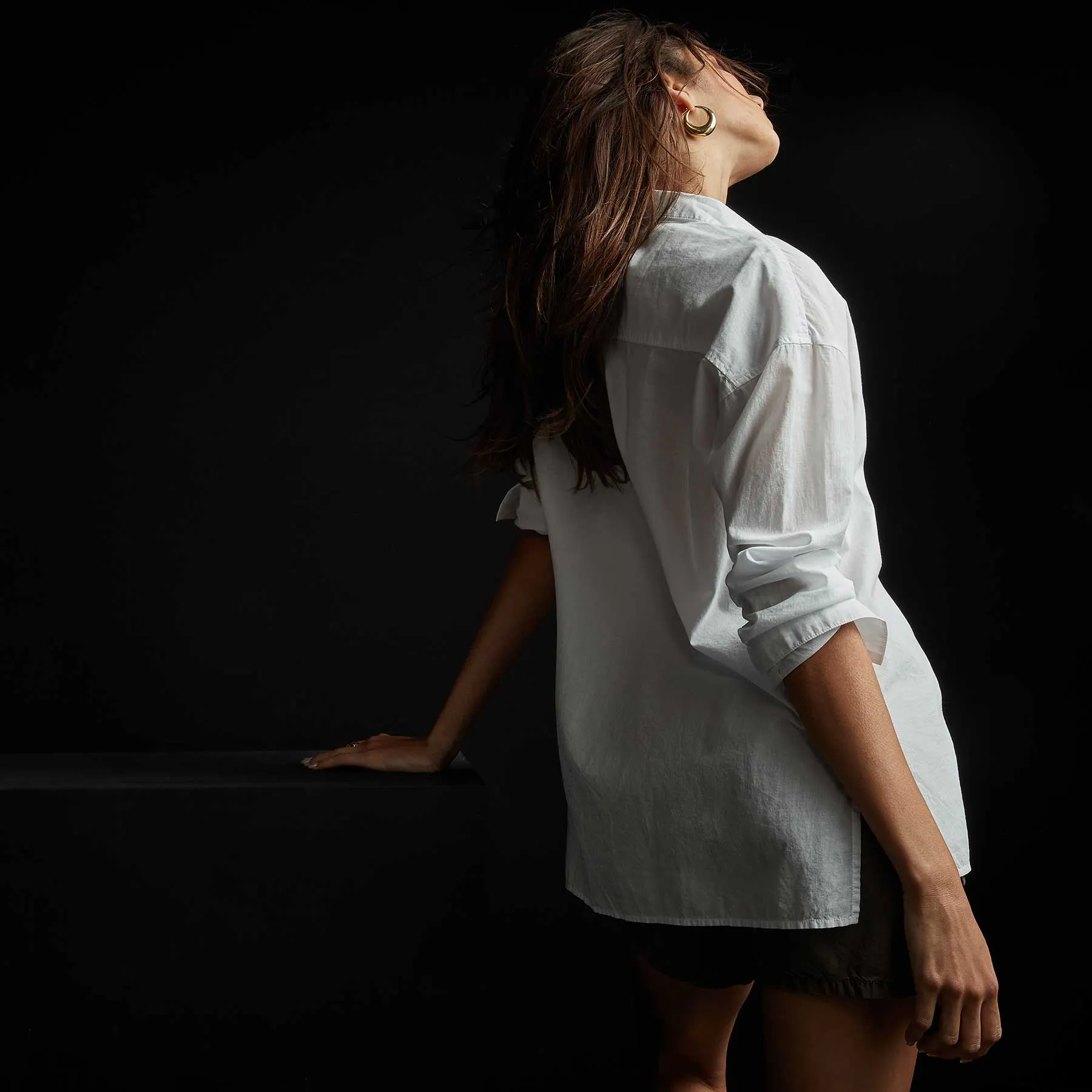 Oversized Button Front Shirt - White sold by James Perse product image thumbnail 5