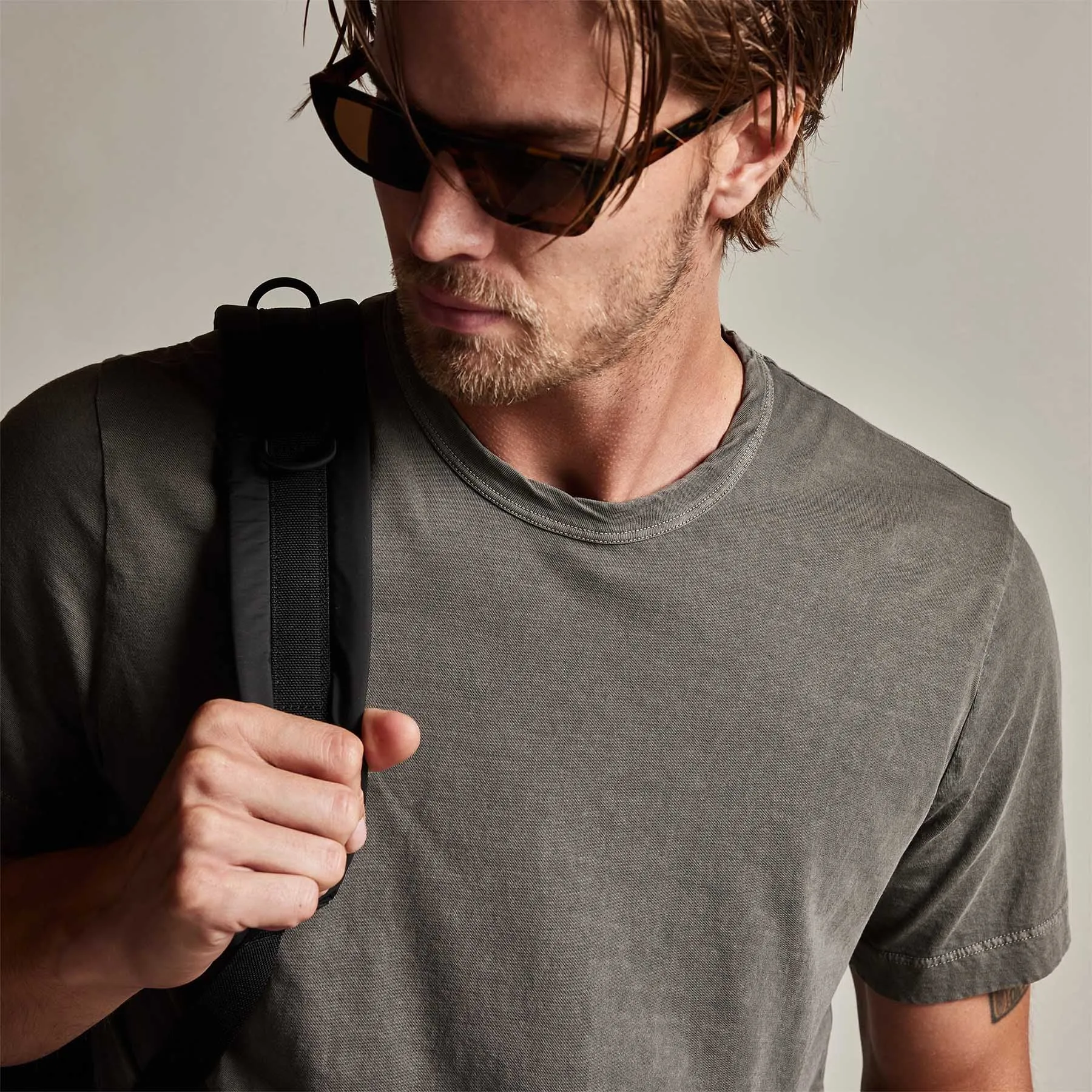 Short Sleeve Crew Neck - Burro Pigment sold by James Perse product image thumbnail 2