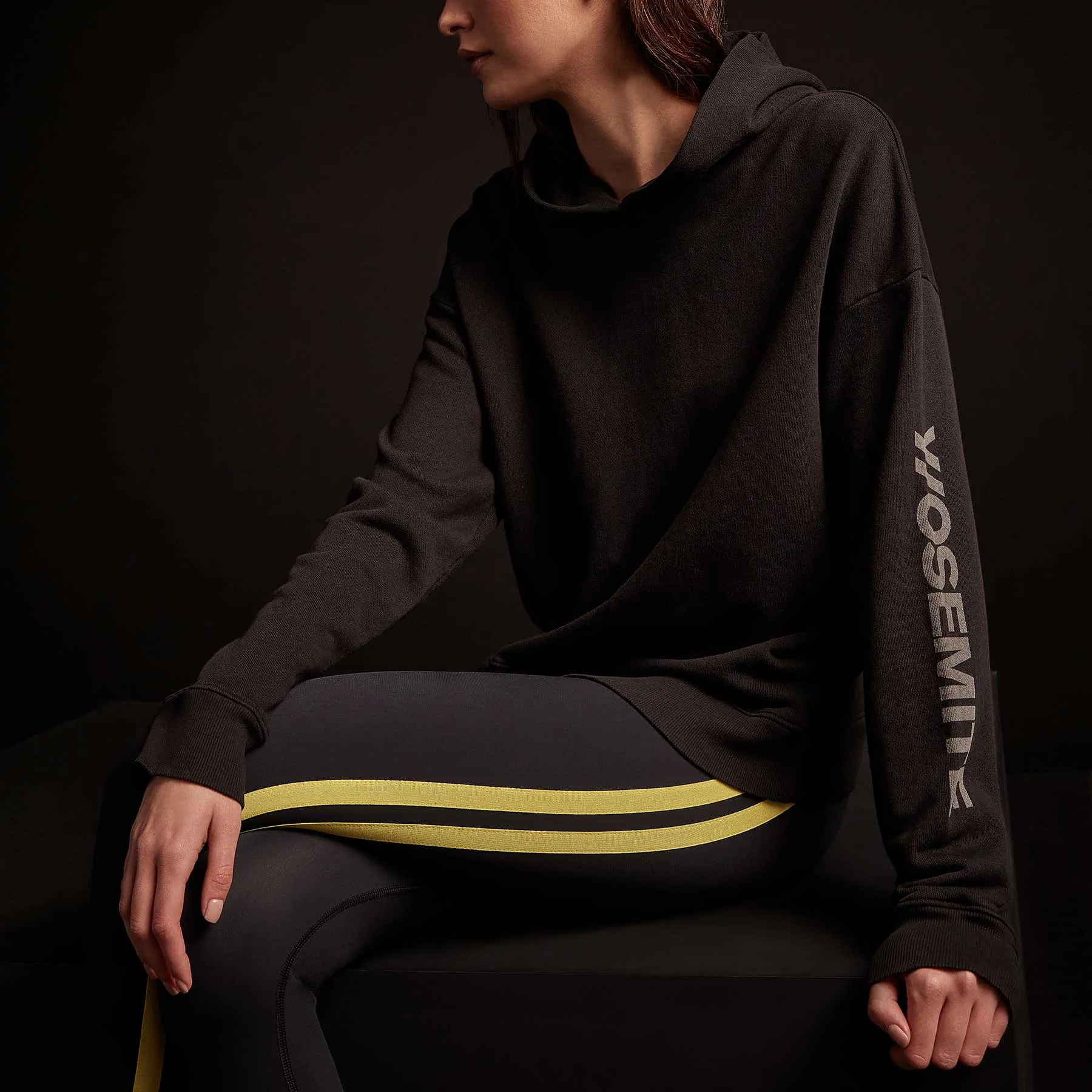 Graphic Pullover Hoodie - Black/Cadmium sold by James Perse product image thumbnail 3