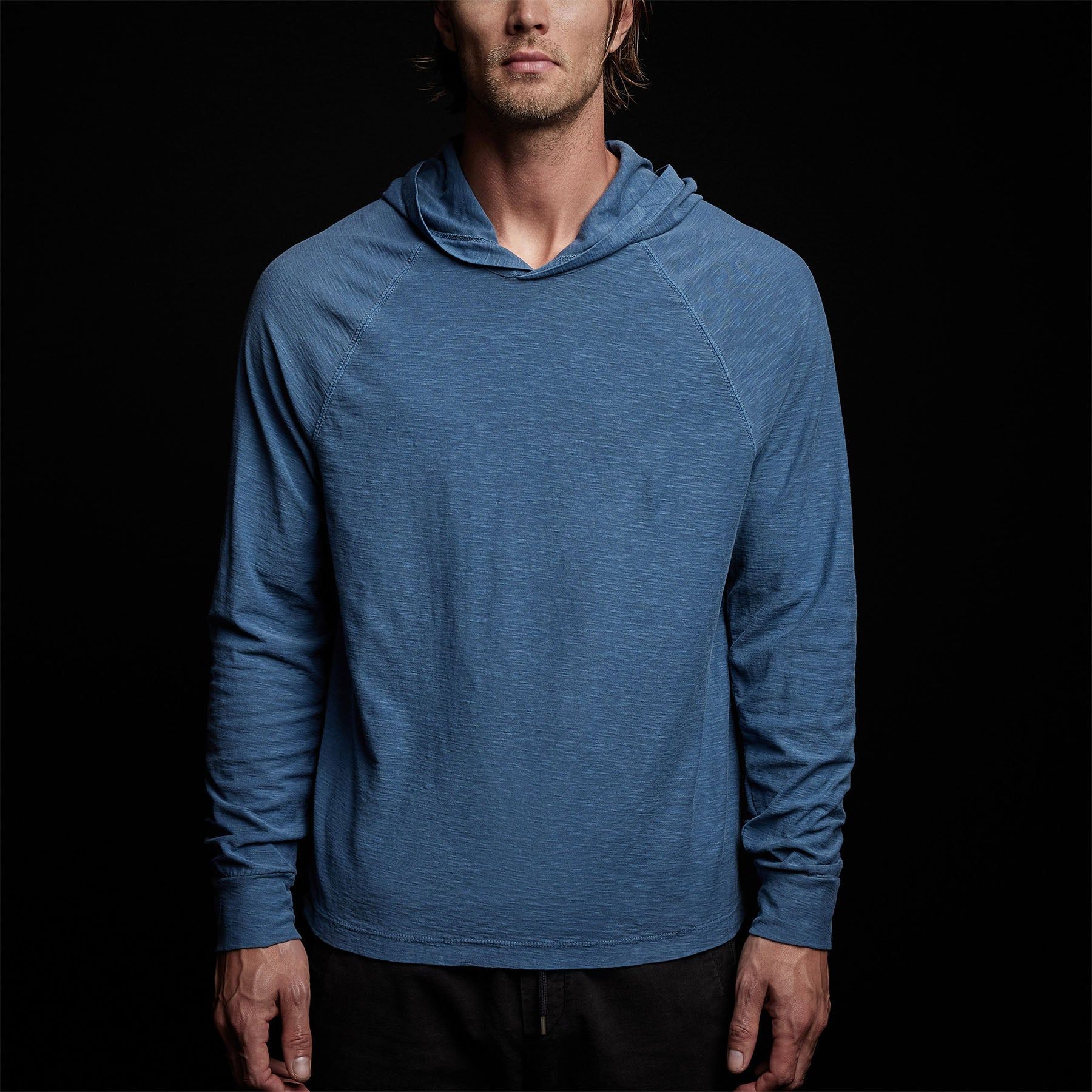 Reverse Slub Jersey Hoodie - Lake Pigment sold by James Perse product image thumbnail 5