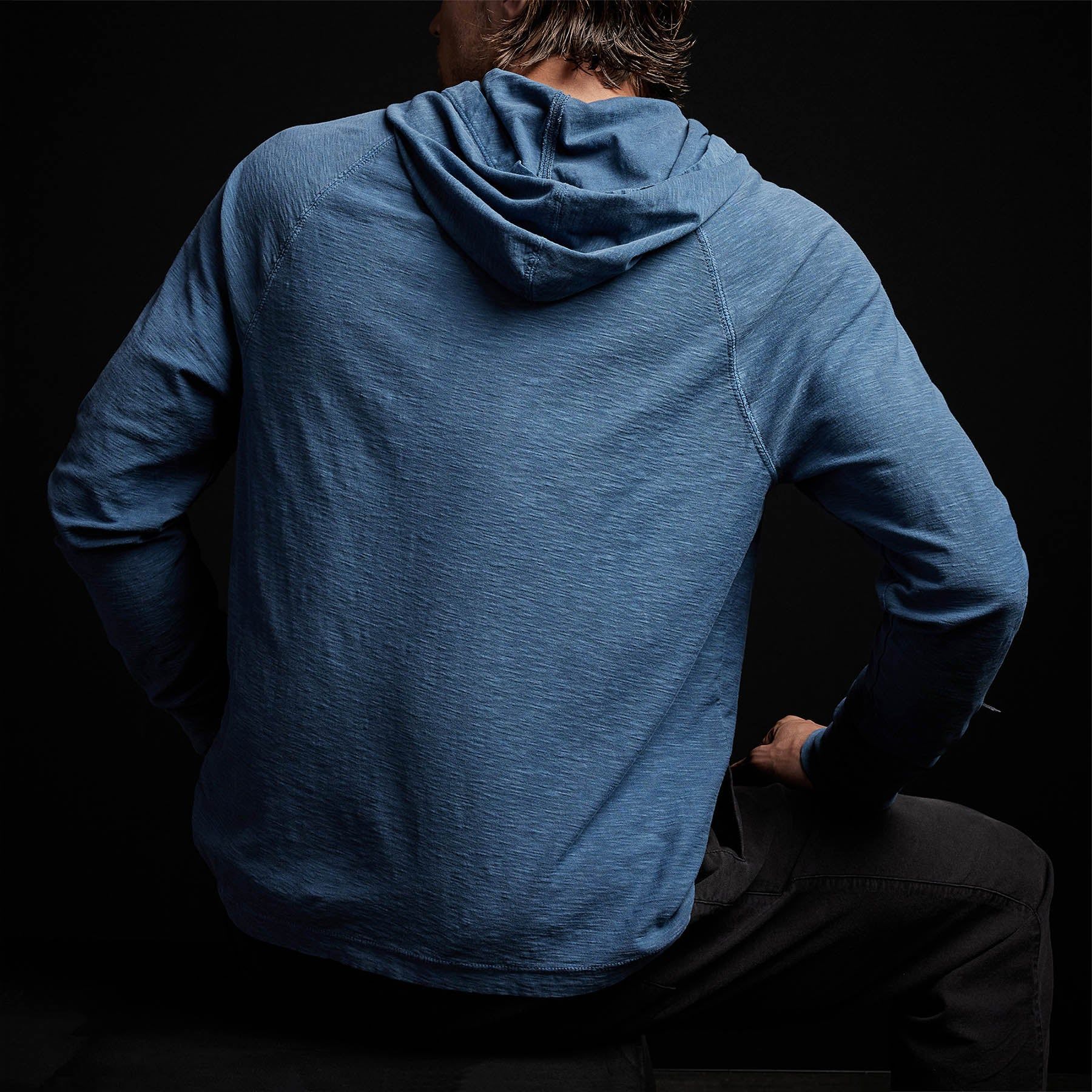 Reverse Slub Jersey Hoodie - Lake Pigment sold by James Perse product image thumbnail 4