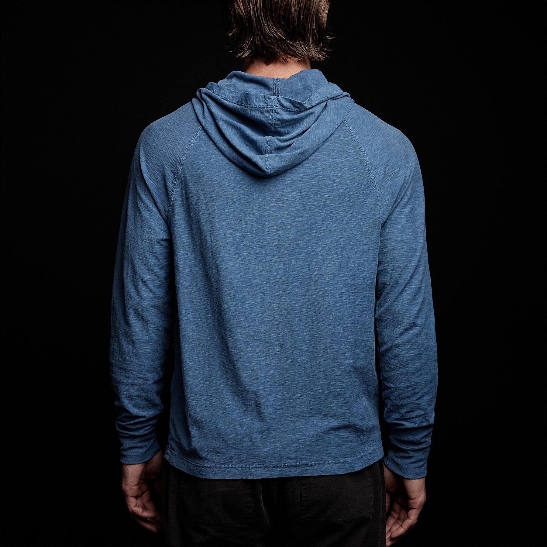 Reverse Slub Jersey Hoodie - Lake Pigment sold by James Perse product image thumbnail 6