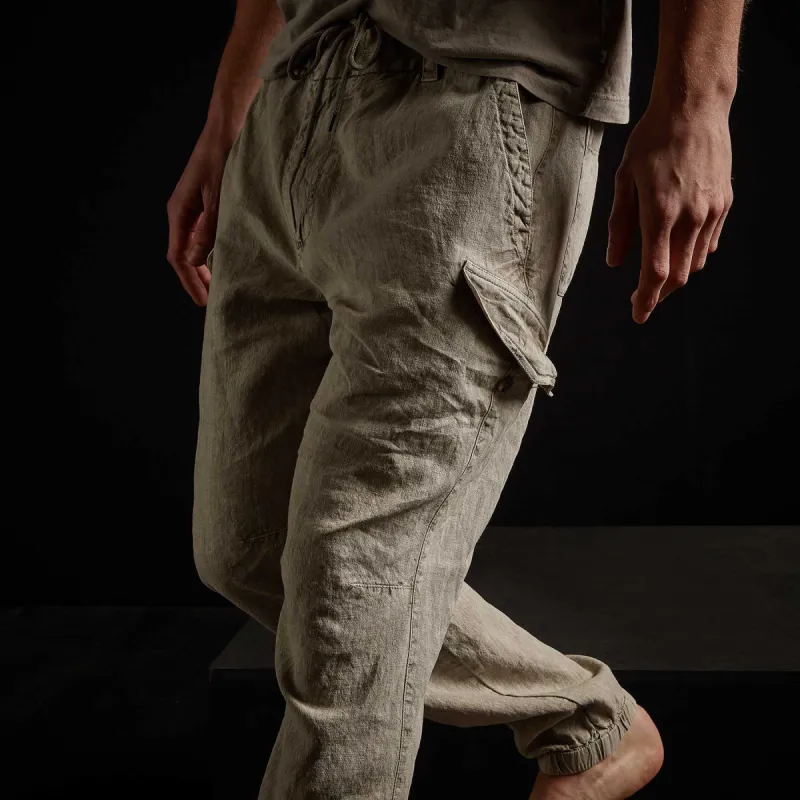 Slub Linen Cargo Pant - Mineral Pigment sold by James Perse