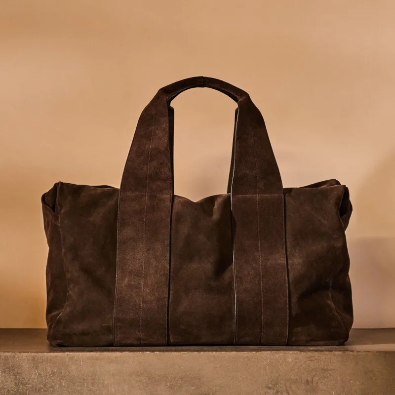 Suede Montecito Weekend Bag - Cafe sold by James Perse