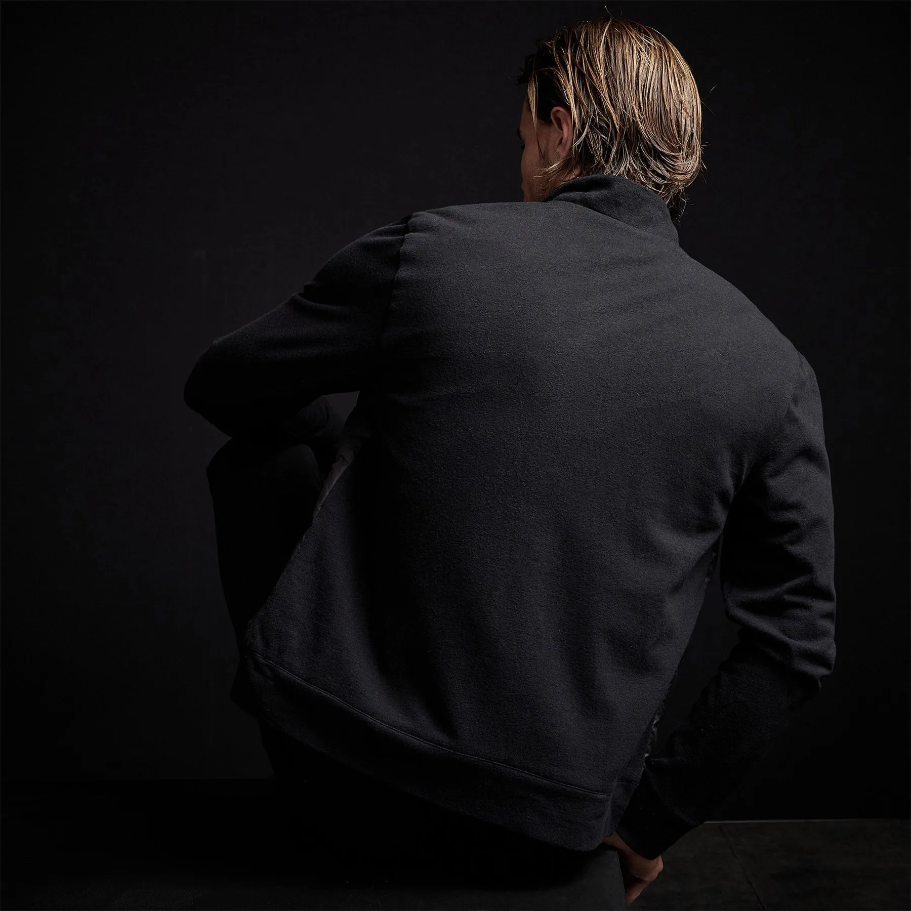 Y/OSEMITE Mixed Media Full Zip Funnel Neck Jacket - Black sold by James Perse product image thumbnail 4