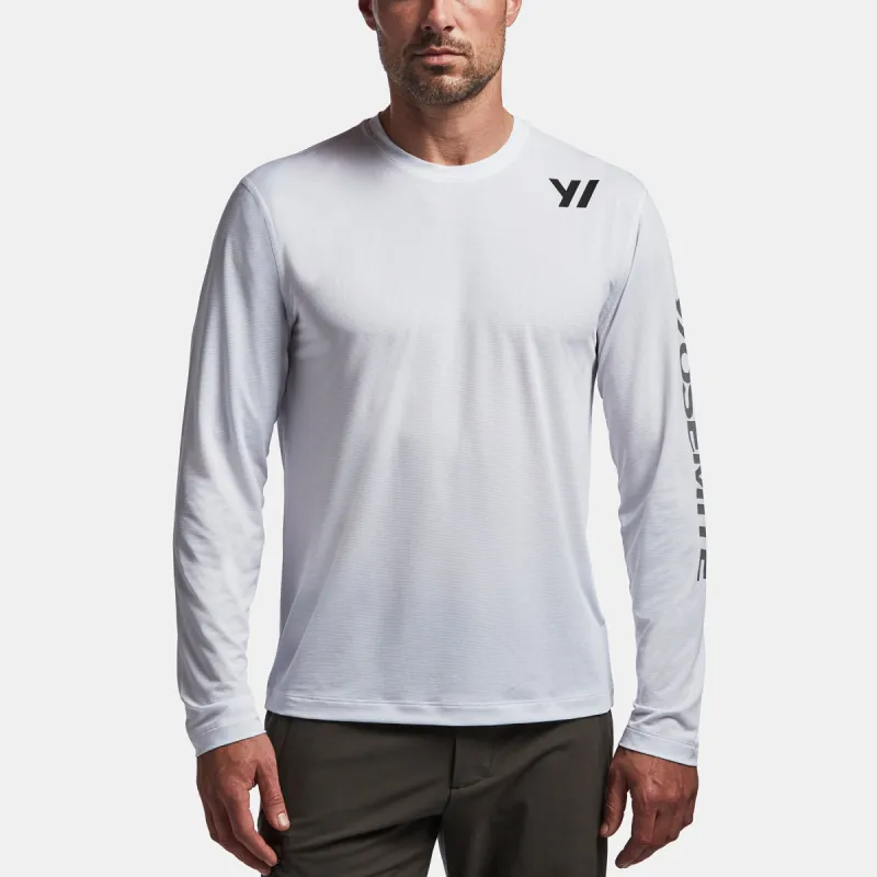 Y/OSEMITE Performance Ski Graphic Crew - White sold by James Perse