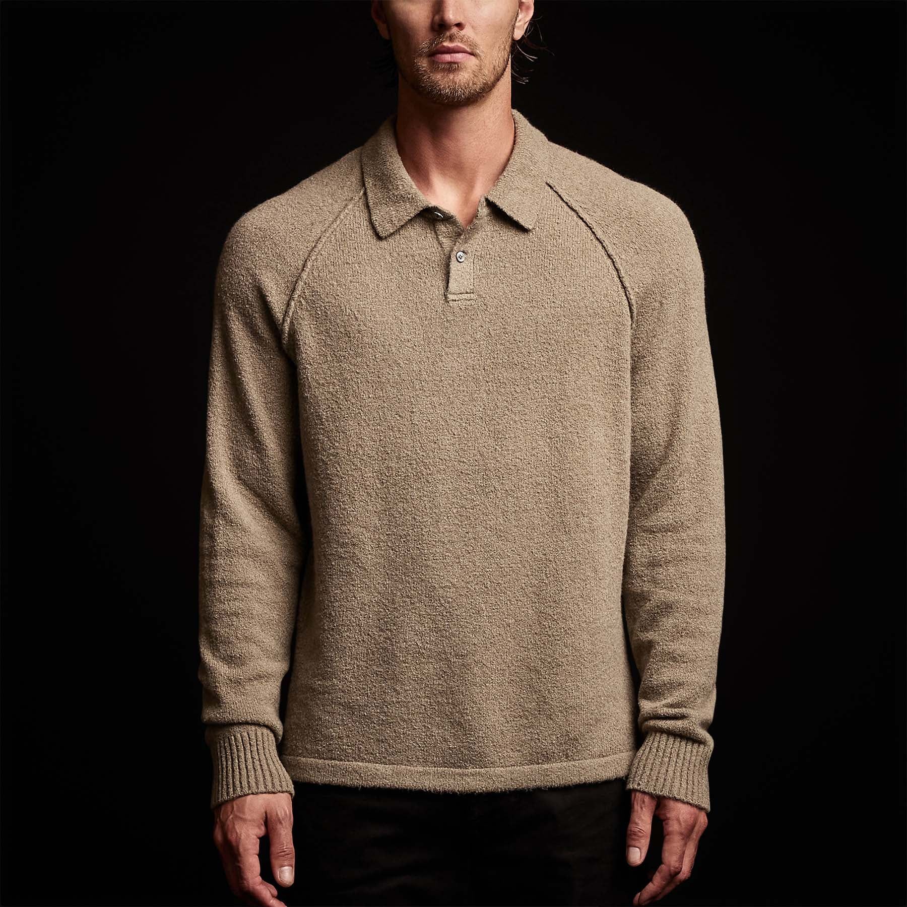 Bayshore Cashmere Polo - Khaki sold by James Perse product image thumbnail 4