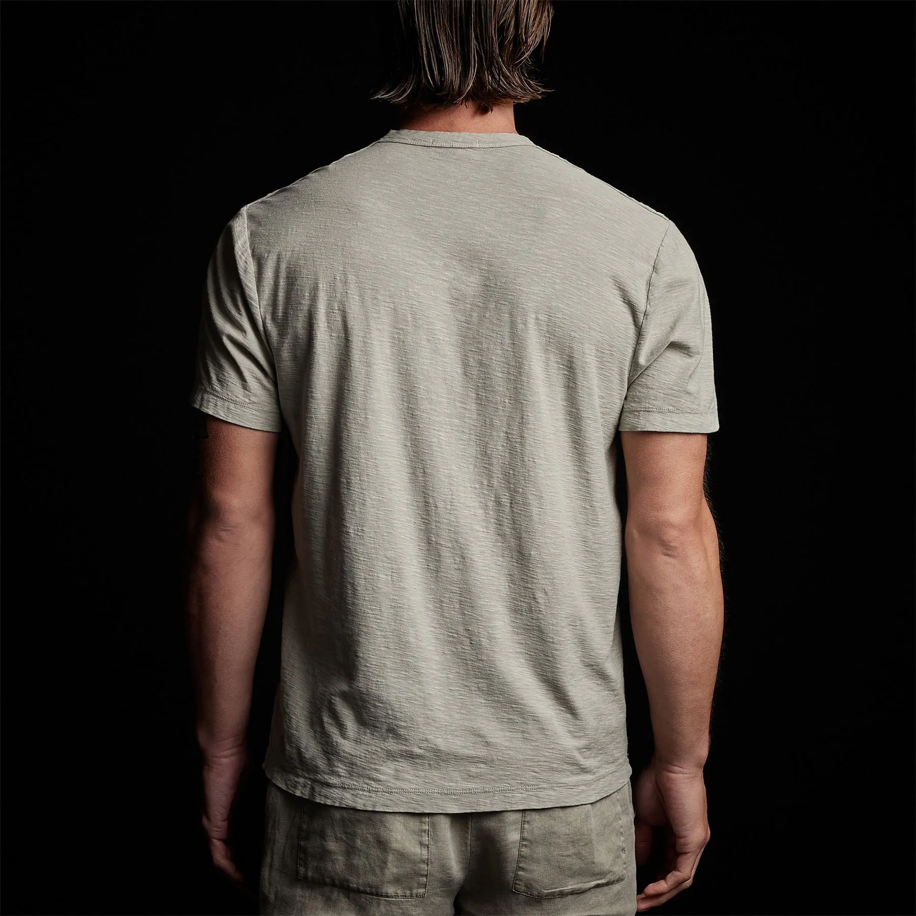 Reverse Slub Jersey Short Sleeve Crew - Silt Pigment sold by James Perse product image thumbnail 5