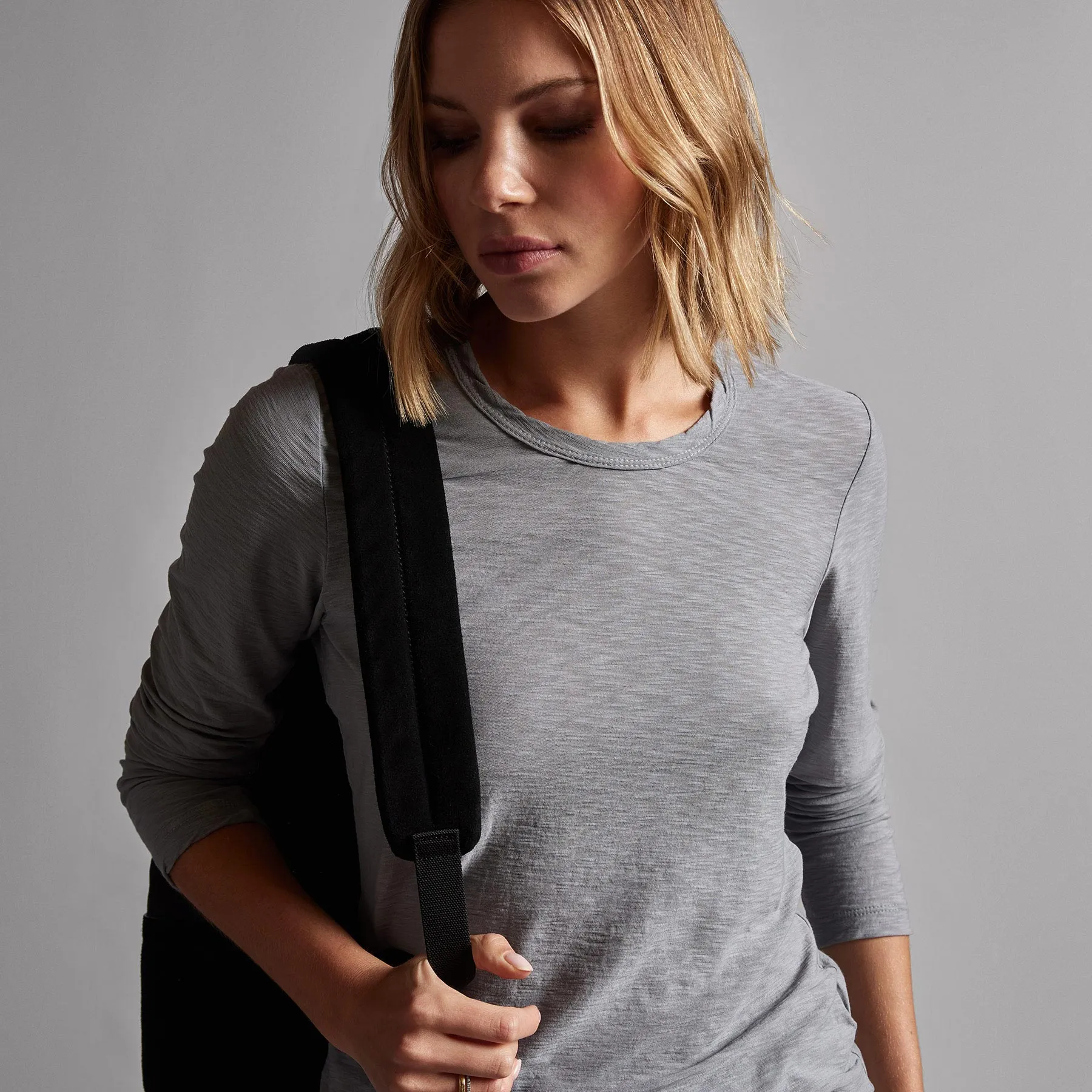 Sheer Slub Long Sleeve Crew - Breeze sold by James Perse product image thumbnail 3