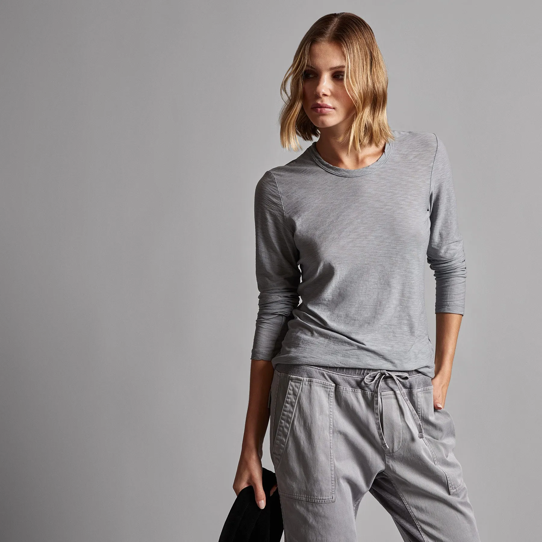 Sheer Slub Long Sleeve Crew - Breeze sold by James Perse product image thumbnail 2