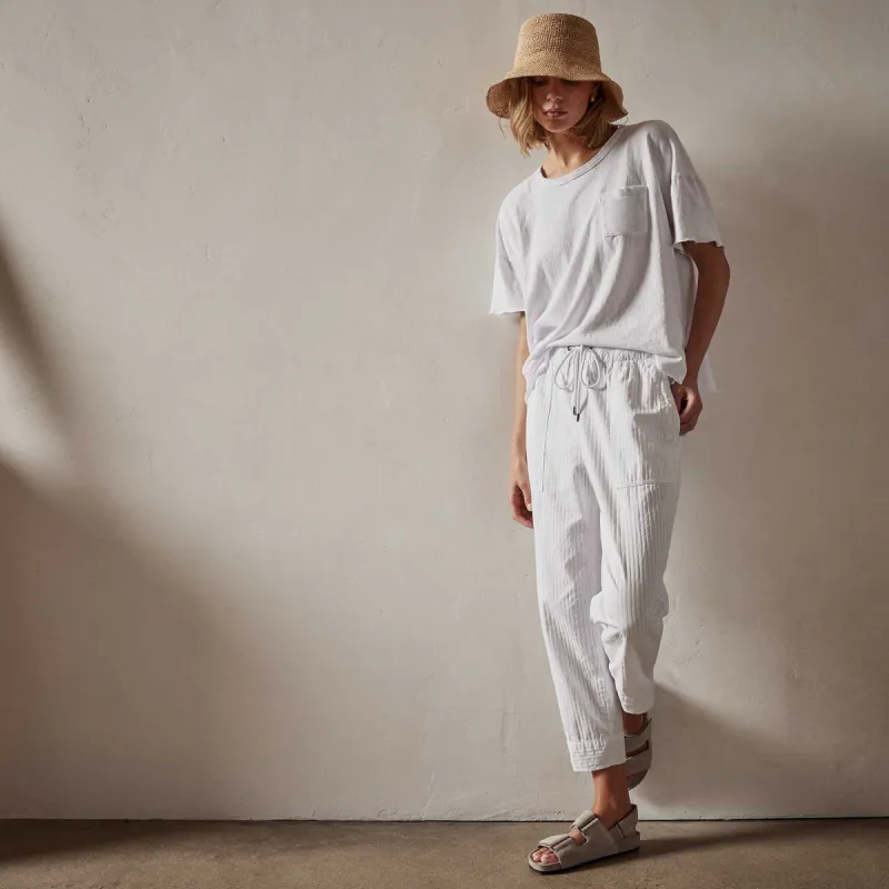 Seersucker Pant - White sold by James Perse