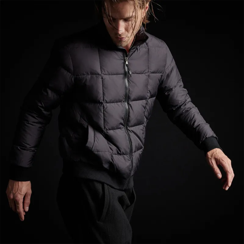 Y/OSEMITE Lightweight Down Zip Front Jacket - Black sold by James Perse