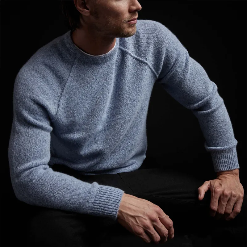 Mid Gauge Cashmere Sweatshirt - Atlantic sold by James Perse