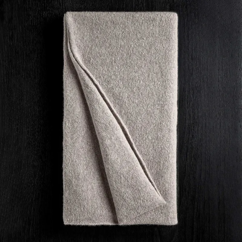 Lightweight Textured Cashmere Scarf - Silver Wheat sold by James Perse