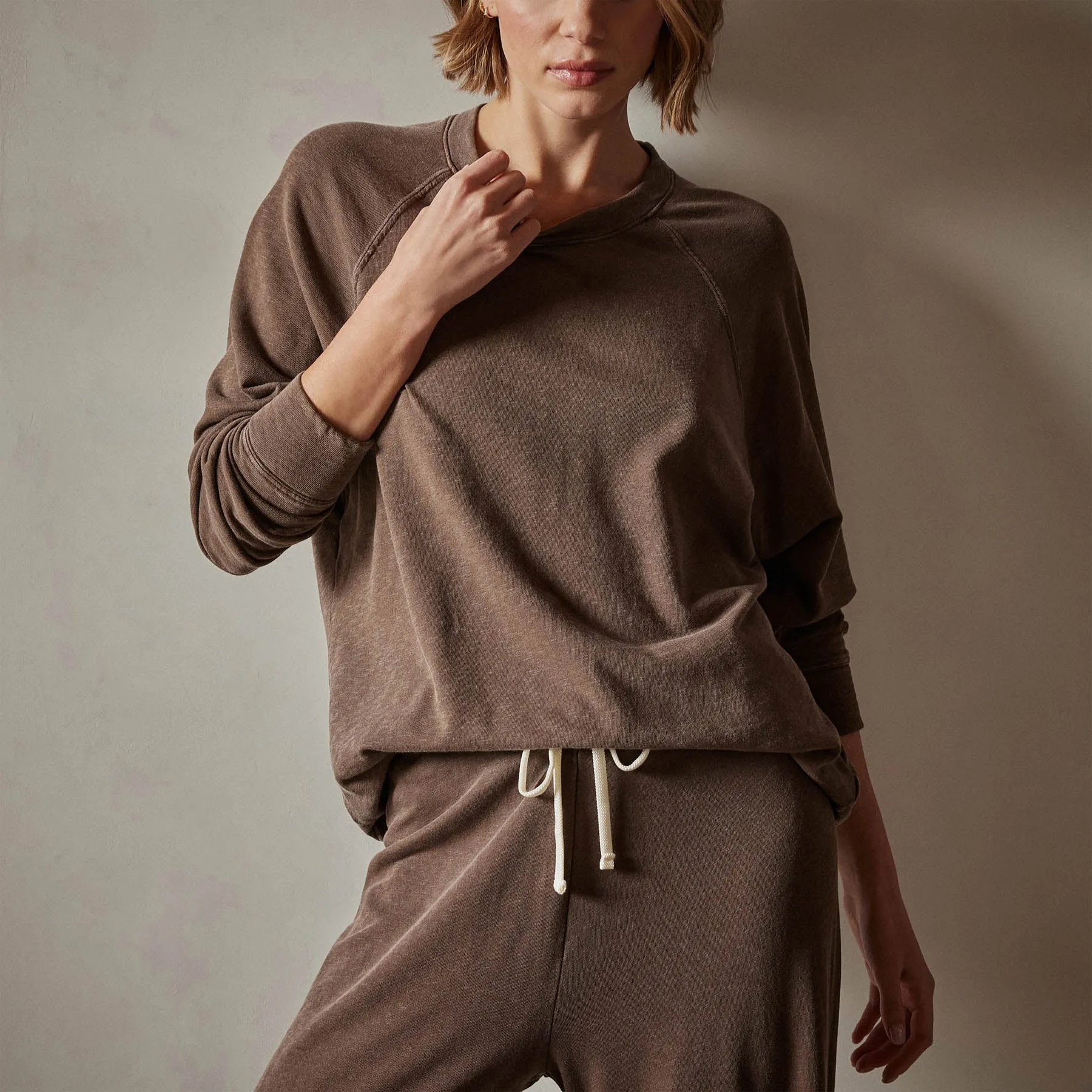 Vintage French Terry Relaxed Sweatshirt - Fox Pigment sold by James Perse product image thumbnail 5