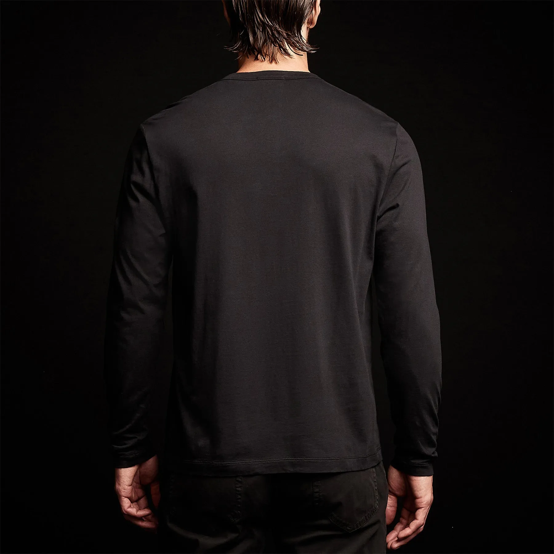 Brushed Lotus Henley - Black sold by James Perse product image thumbnail 4