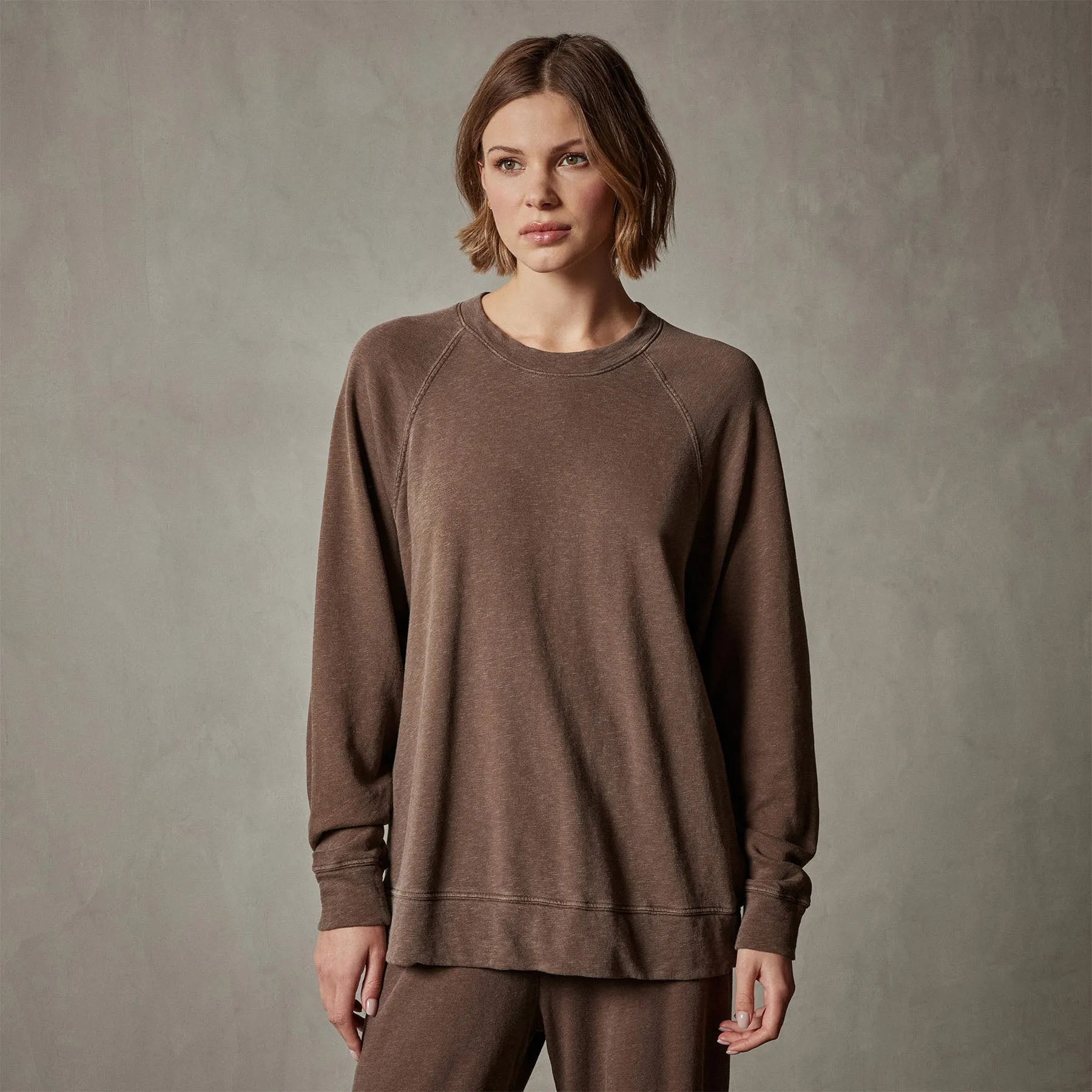 Vintage French Terry Relaxed Sweatshirt - Fox Pigment sold by James Perse product image thumbnail 3