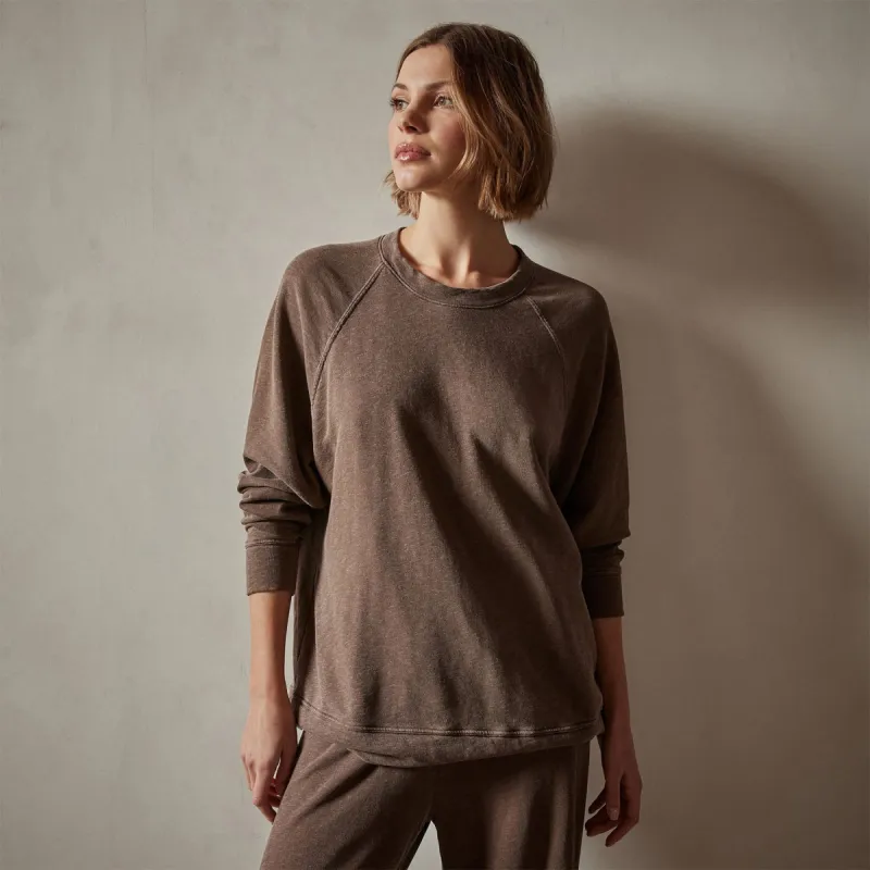 Vintage French Terry Relaxed Sweatshirt - Fox Pigment sold by James Perse