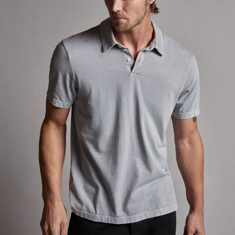 Sueded Jersey Polo - Breeze Pigment sold by James Perse