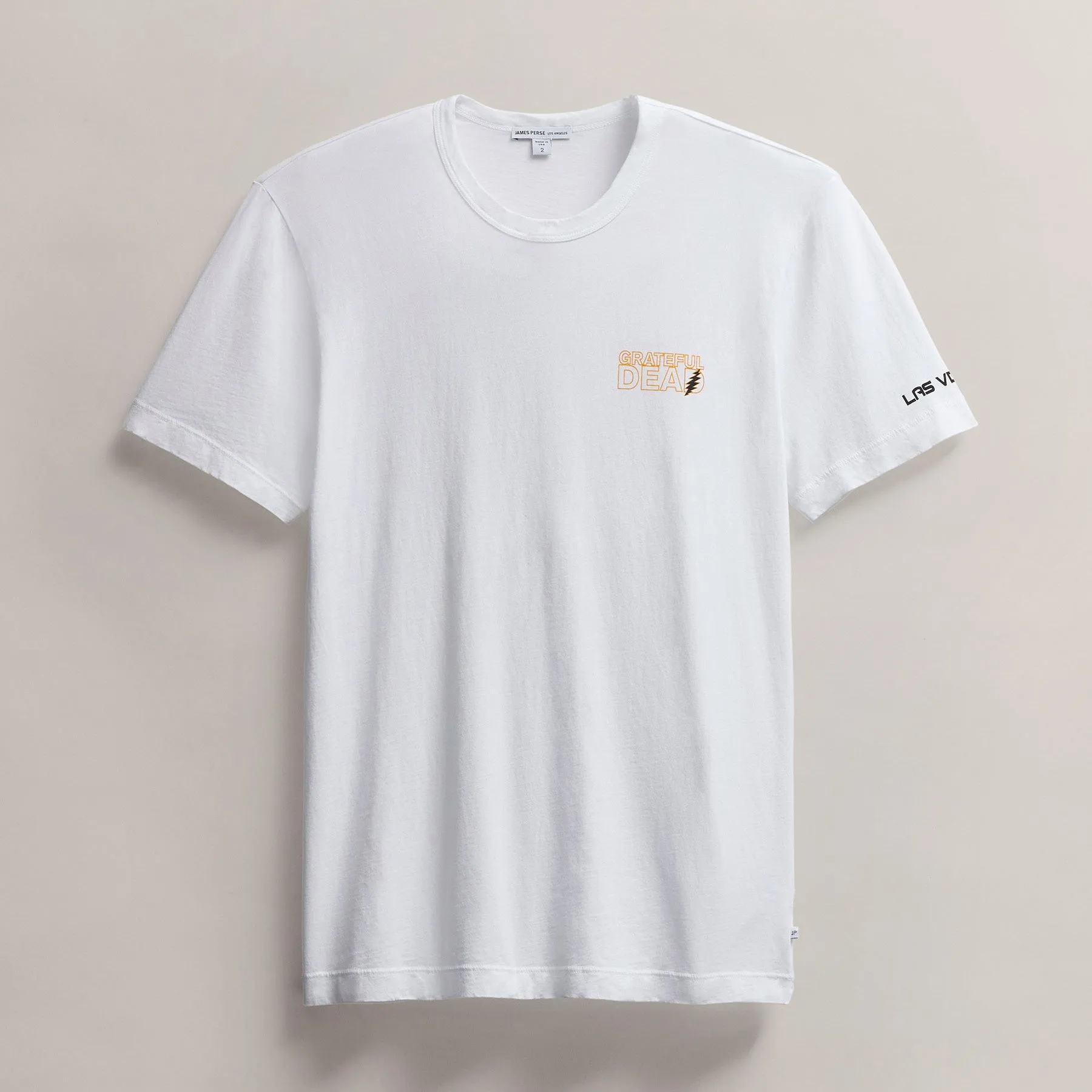 Men's Grateful Dead Lightning Bolt Short Sleeve Tee - White/Cadmium sold by James Perse product image thumbnail 2