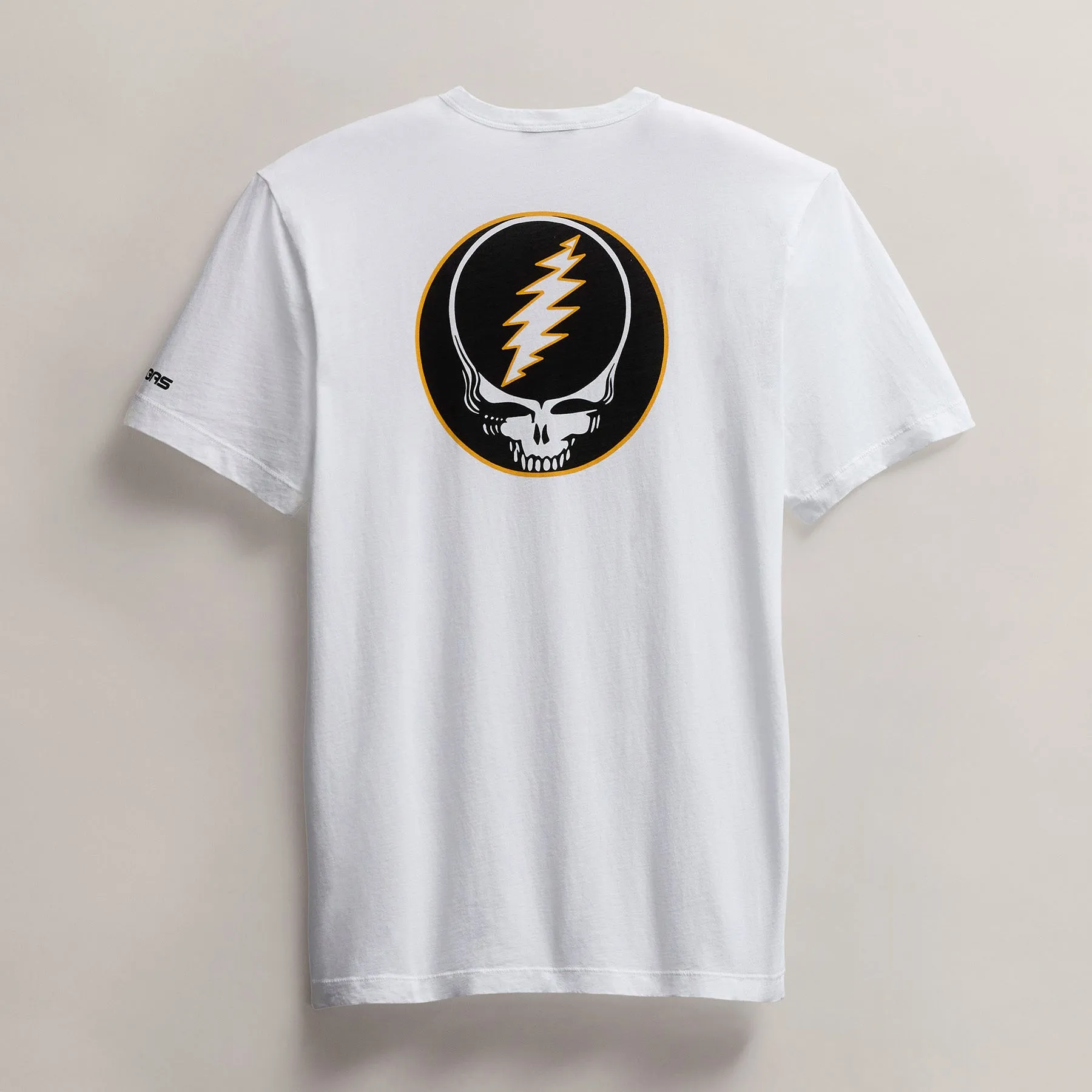 Men's Grateful Dead Lightning Bolt Short Sleeve Tee - White/Cadmium sold by James Perse