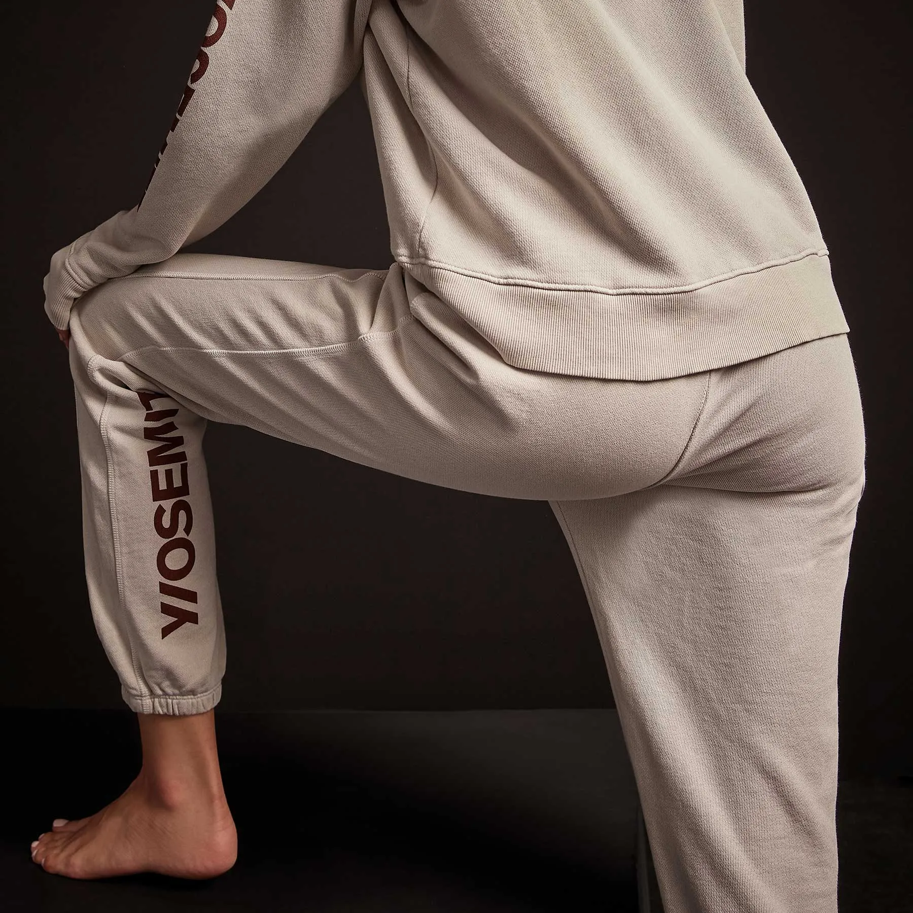 Classic French Terry Sweatpant - Pearl Pigment/Maroon sold by James Perse product image thumbnail 3
