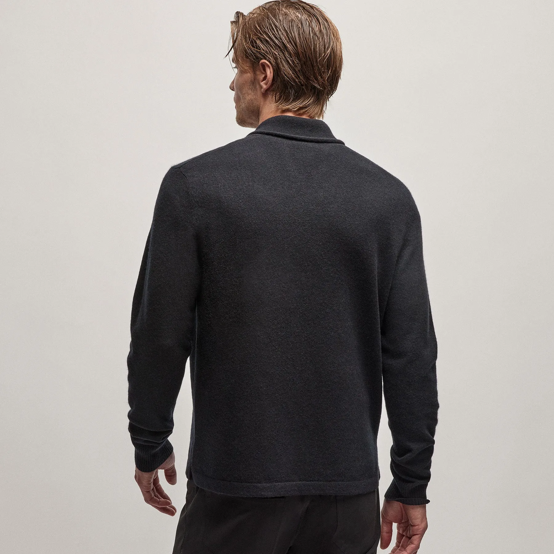 Recycled Cashmere Shawl Collar Sweater - Black sold by James Perse product image thumbnail 5